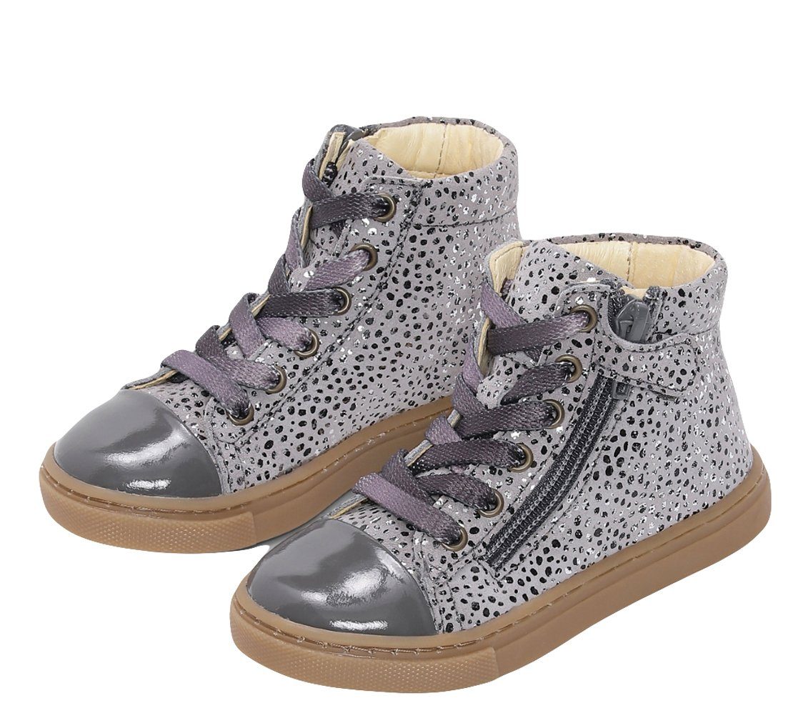 bundgaard Bundgaard High top Sneaker Halbschuh Mädchen Rie Lace Leder Grau Sneaker