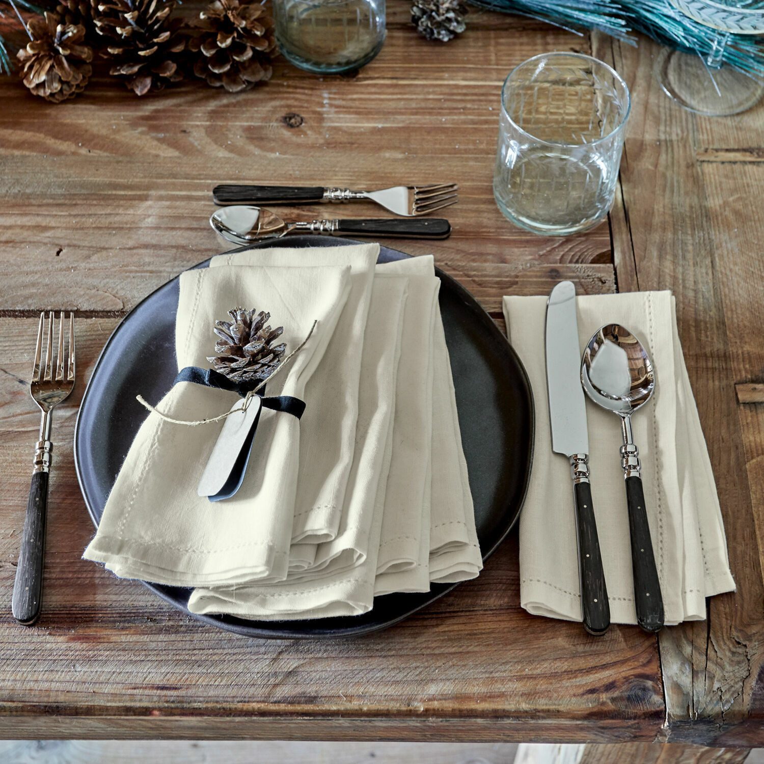 Mirabeau Stoffserviette Serviette 6er Set Fibi weiß