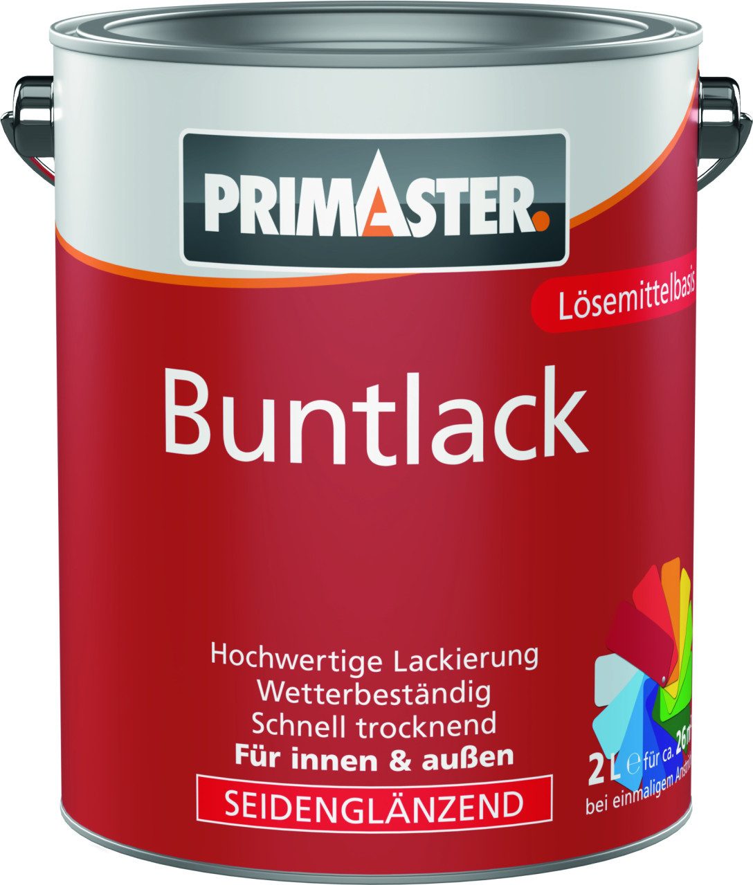 Primaster Acryl-Buntlack Primaster Buntlack 2 L silbergrau seidenmatt