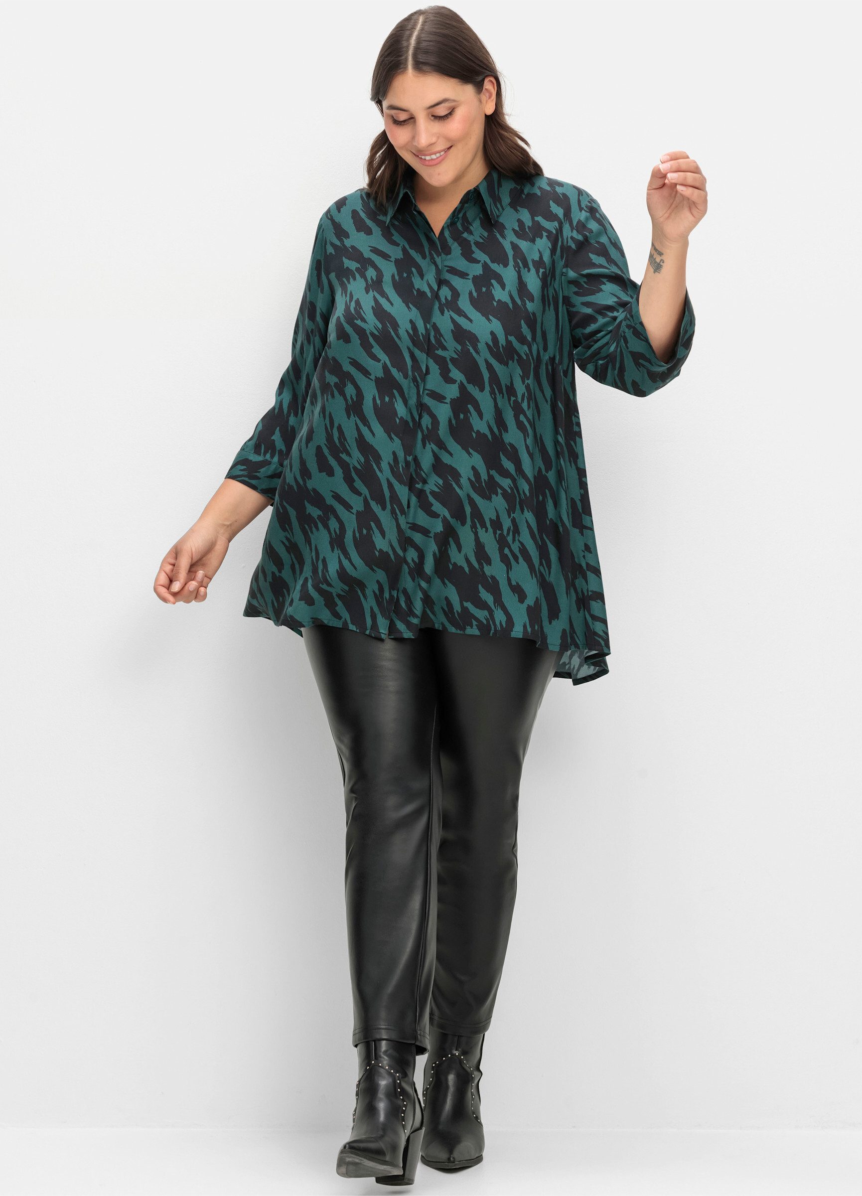 Sheego Klassische Bluse Longbluse günstig online kaufen