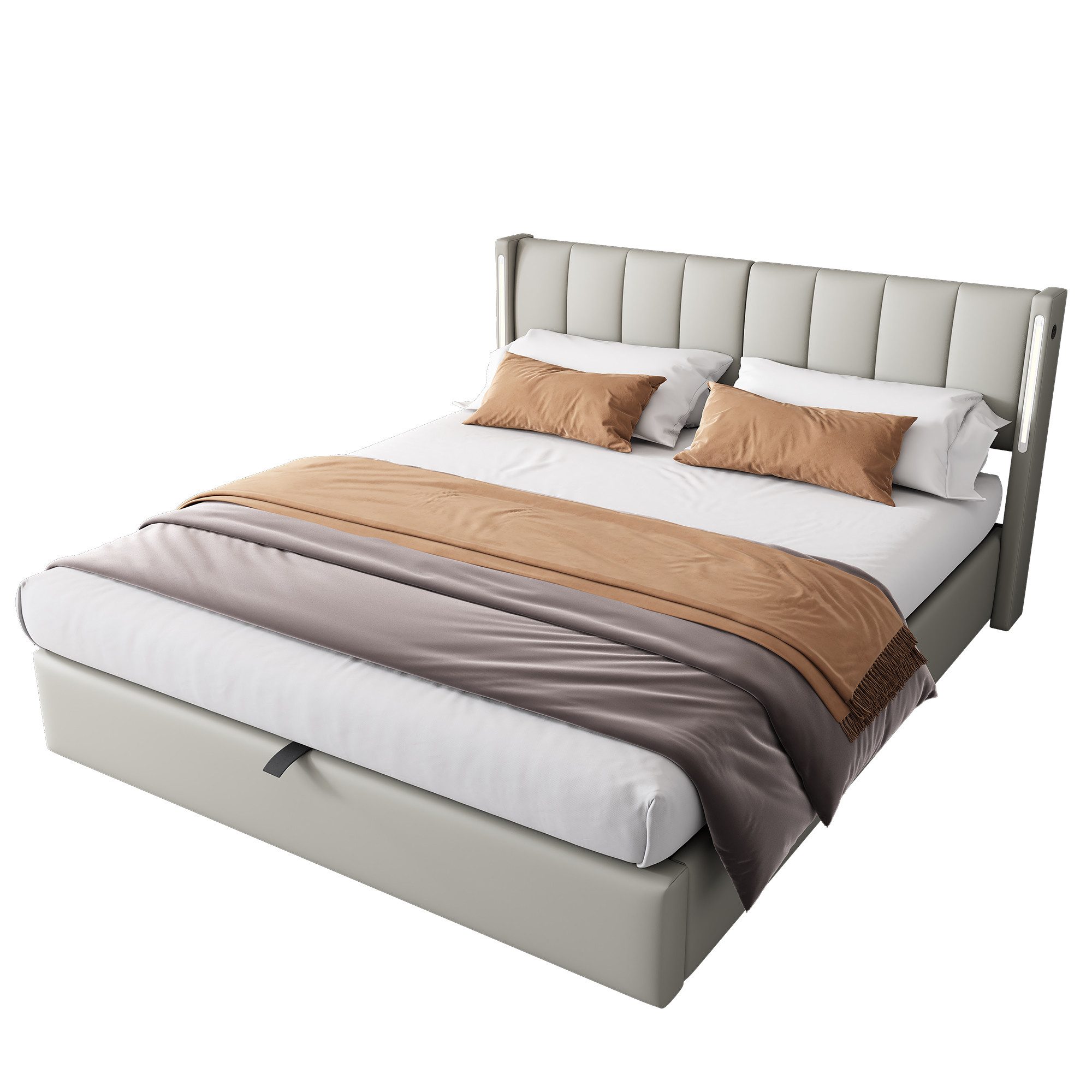 HAUSS SPOLE Polsterbett 160x200cm mit USB-Anschluss, günstig online kaufen