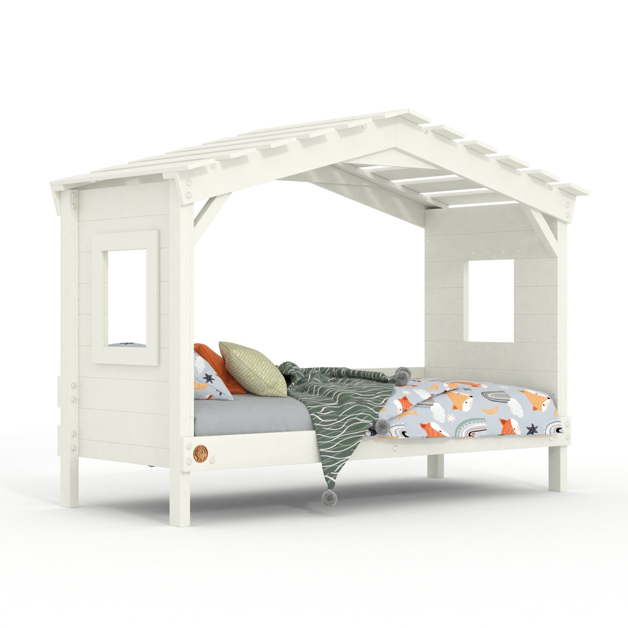 bibex Kinderbett DOLCE NIDO Kinderbett, Spielbett, Spielhaus, weiss