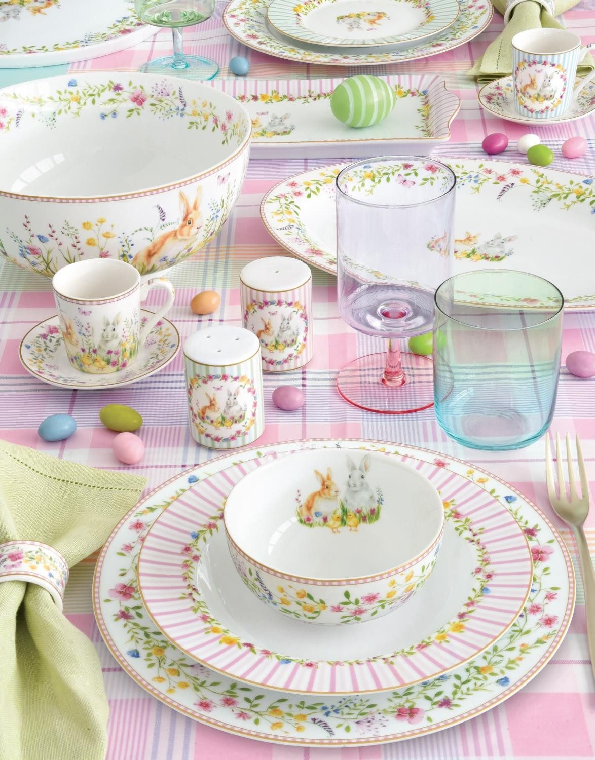 EasyLife Müslischale Happy Easter, Porzellan, Höhe: 7cm, Farbe: Mehrfarbig, Motiv: Ostern