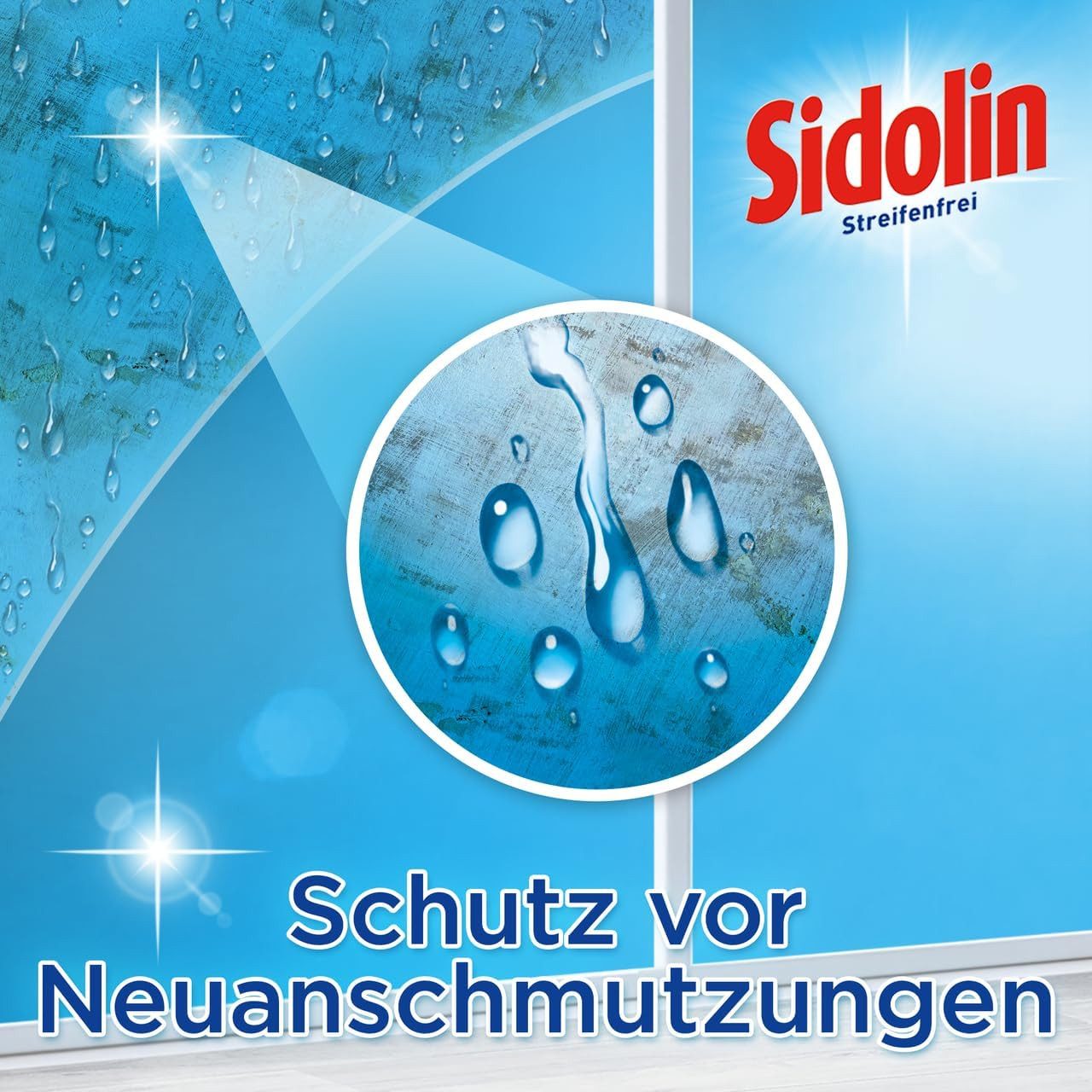 SIDOLIN All in 1 Streifenfrei Cristal 500 ml Glasreiniger (für strahlenden Glanz & gegen Mikrorisse)
