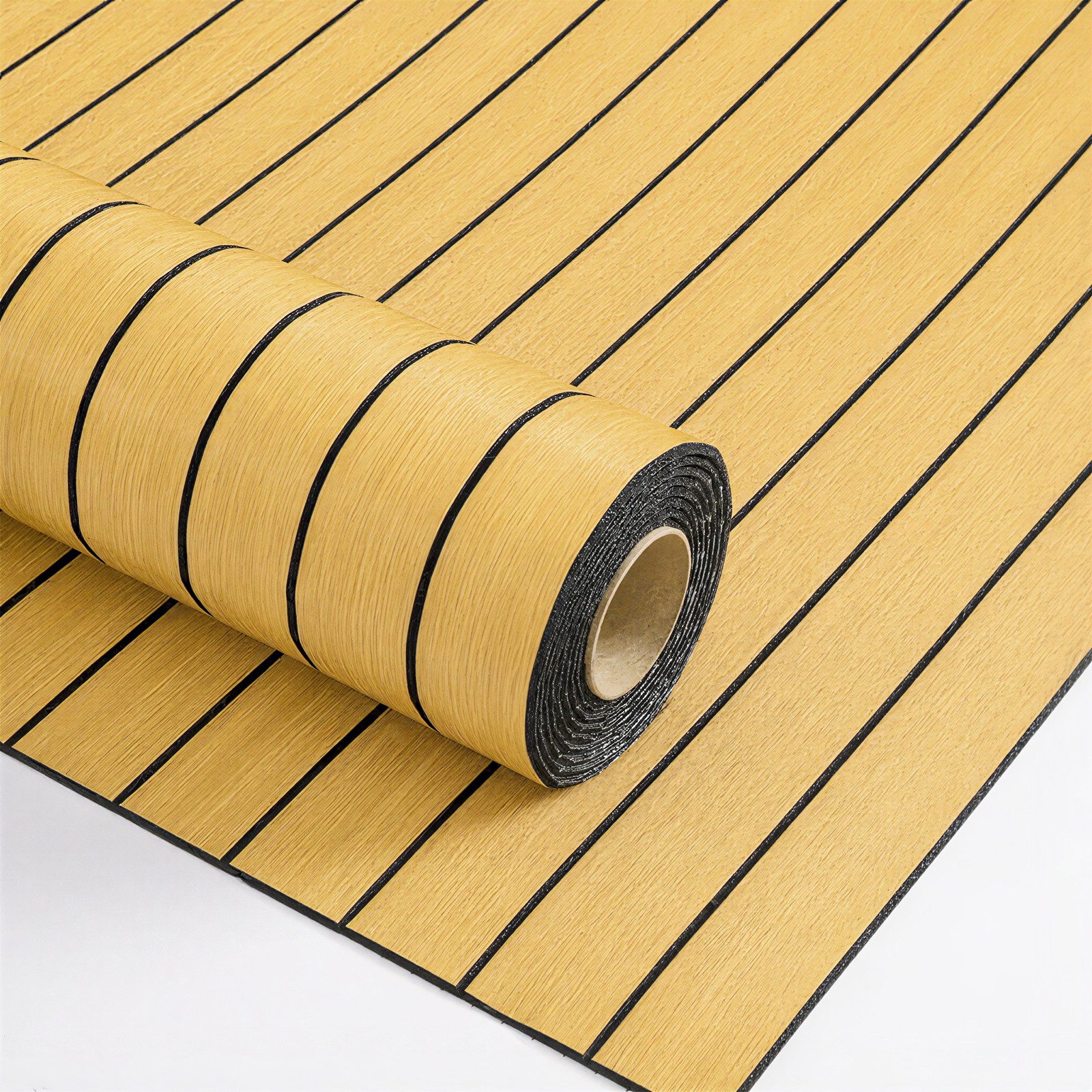 BlingBin Wandpaneel Selbstklebende 3D Wandpaneele, Lamellentapete, Holzlatten-Tapete, BxL: 60x300 cm, 1,8 qm, (3D Wandverkleidung in Rollenform, 1-tlg., wanddeko selbstklebend, 60x300 cm, 1,8 m) Ohne Bohren, zuschneidbar, wasserabweisend, für glatte Innenwände