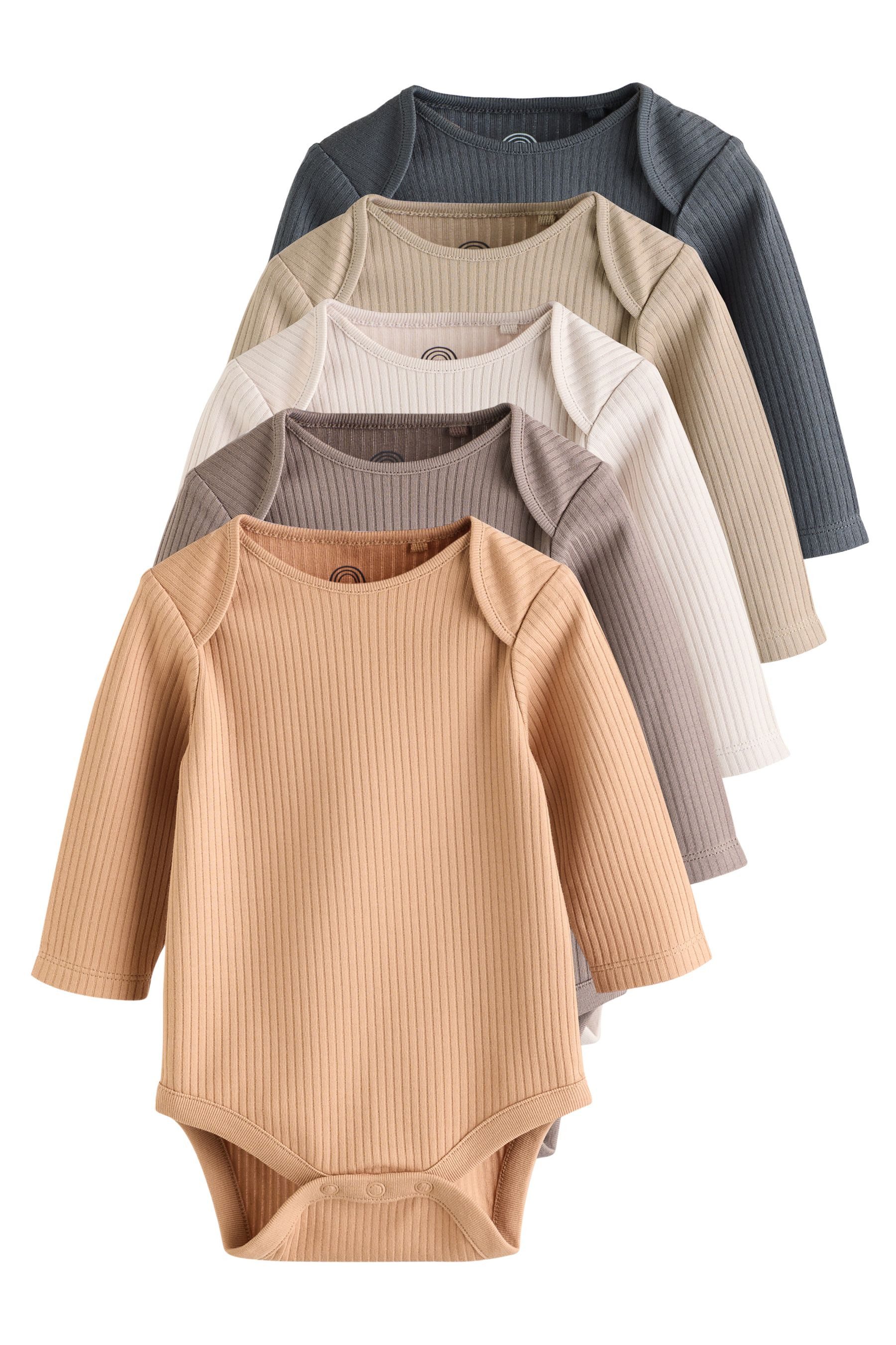 Next Langarmbody Baby-Bodys mit langem Arm, 5er-Pack (5-tlg)