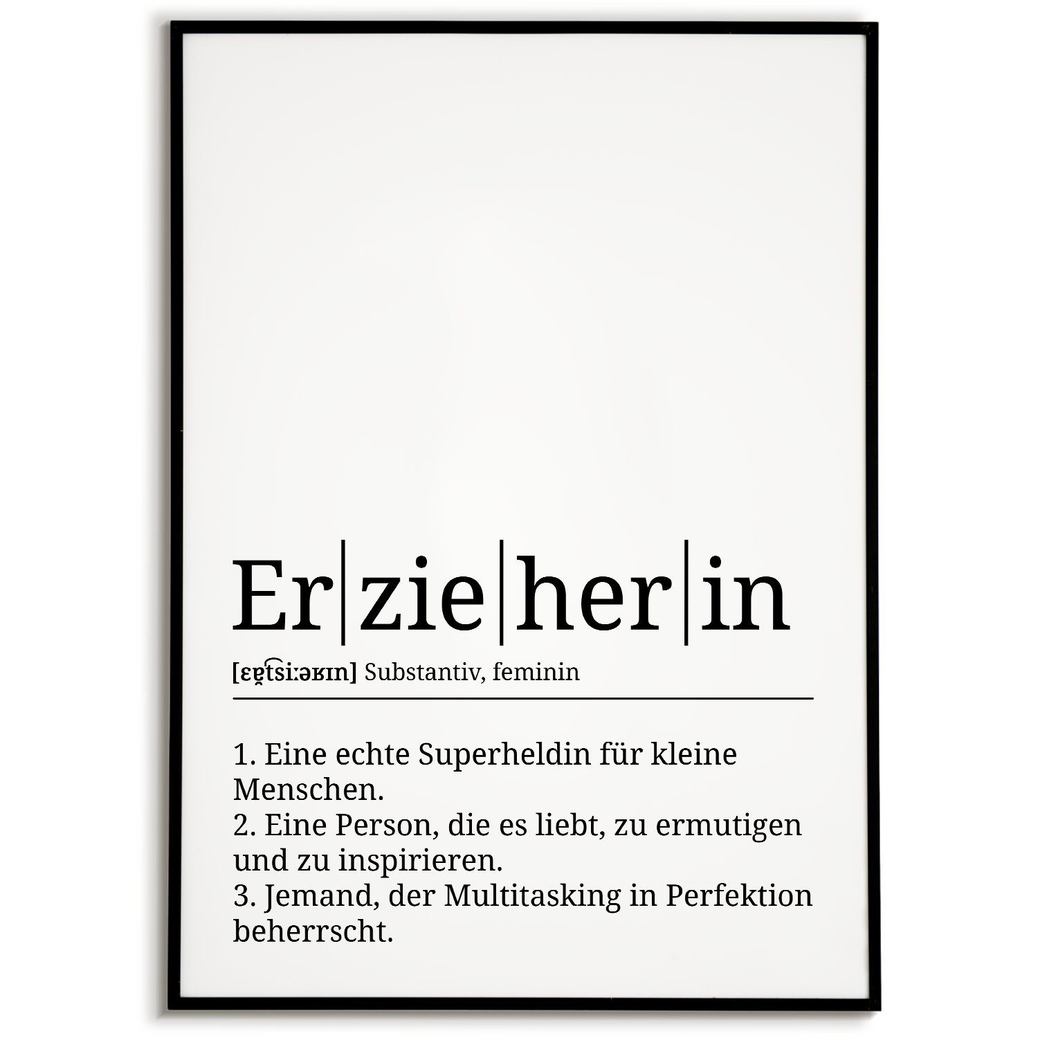Tigerlino Poster Erzieherin Definition Wandbild Pädagogin günstig online kaufen
