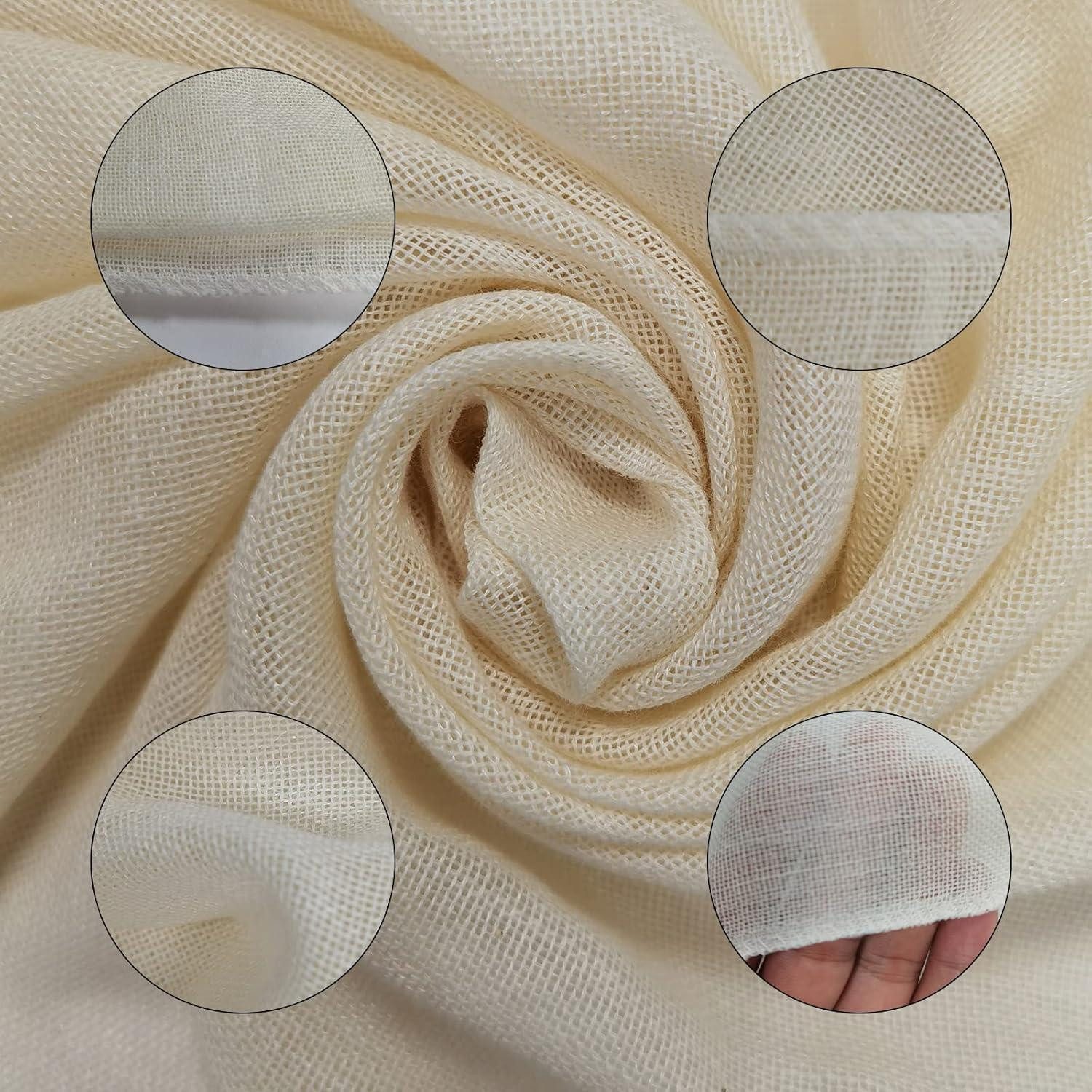 LuxusKollektion Passiersieb Passiertuch Käsetuch Cheesecloth Baumwolle 50x50cm 12 Stück, Textil, (12-St) – Bild 4 von 5