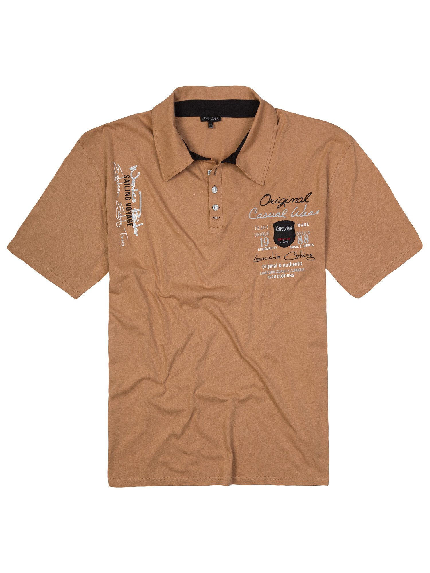Lavecchia Poloshirt Lavecchia Herren Poloshirt LV-610 (Camel-Beige, 3XL) He günstig online kaufen
