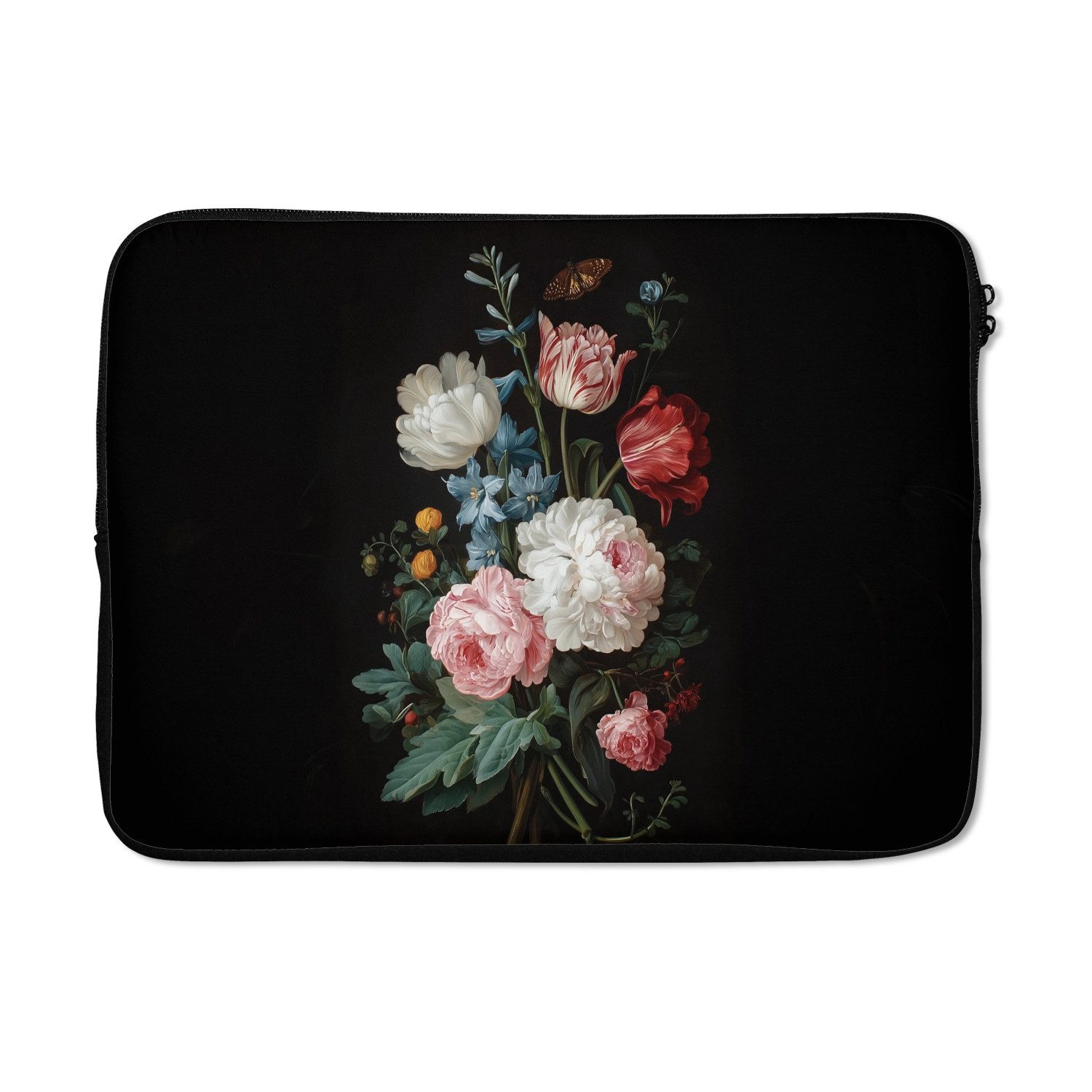 MuchoWow Laptop-Hülle Blumenstrauß - Bunt - Klassisch 14 Zoll, Schutzhülle für Laptop, Schutz gegen Kratzern, Laptoptasche