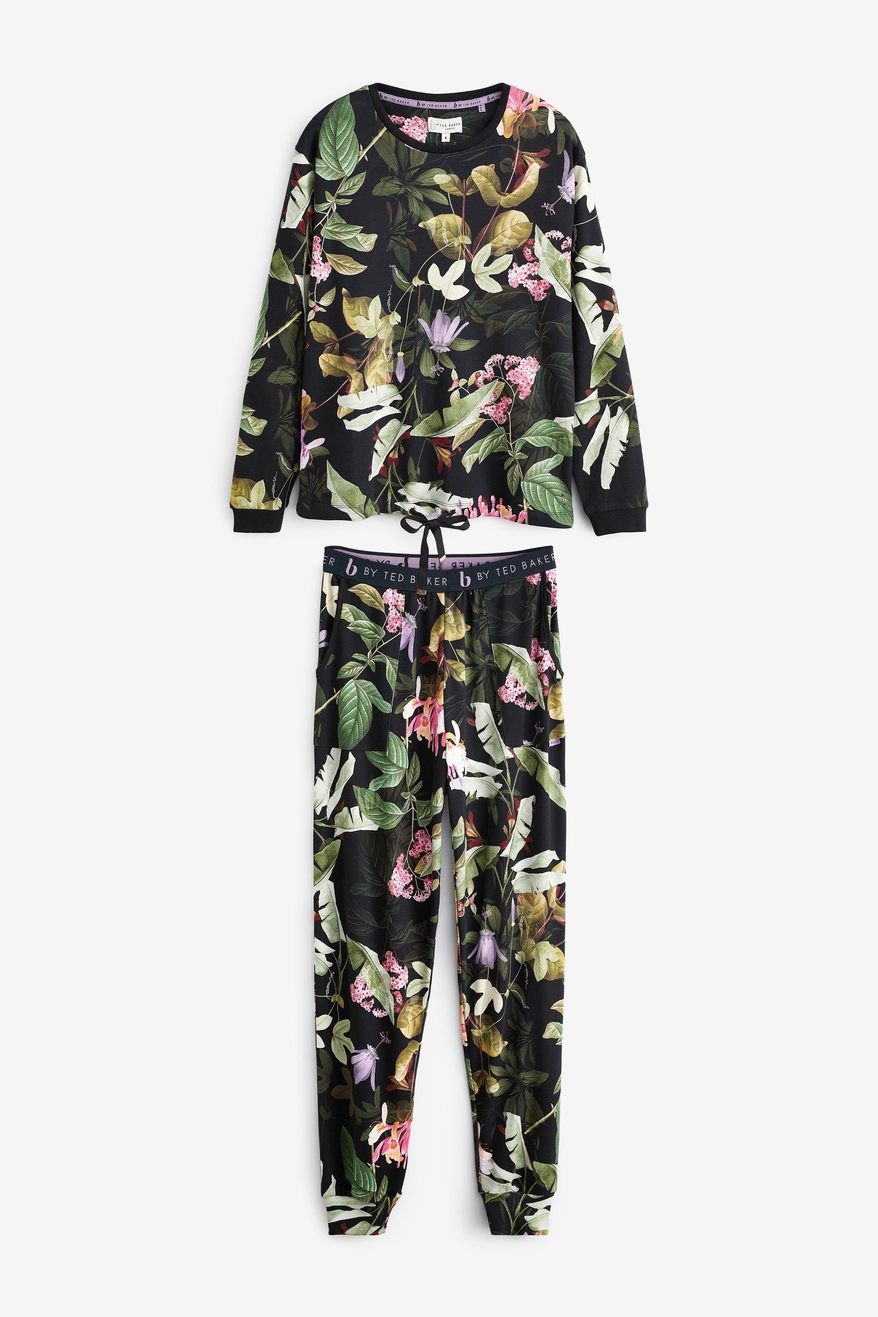B by Ted Baker Pyjama B By Ted Baker Schlafanzug aus Baumwolle (2 tlg) Black Floral