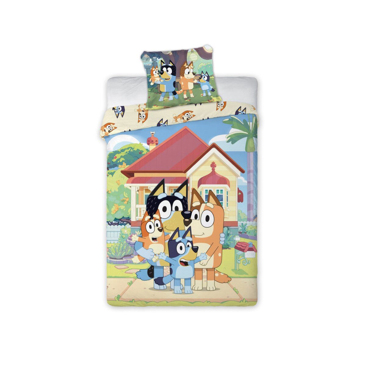 Bluey Kinderbettwäsche Bluey Family Home Bettwäsche 140x200 cm