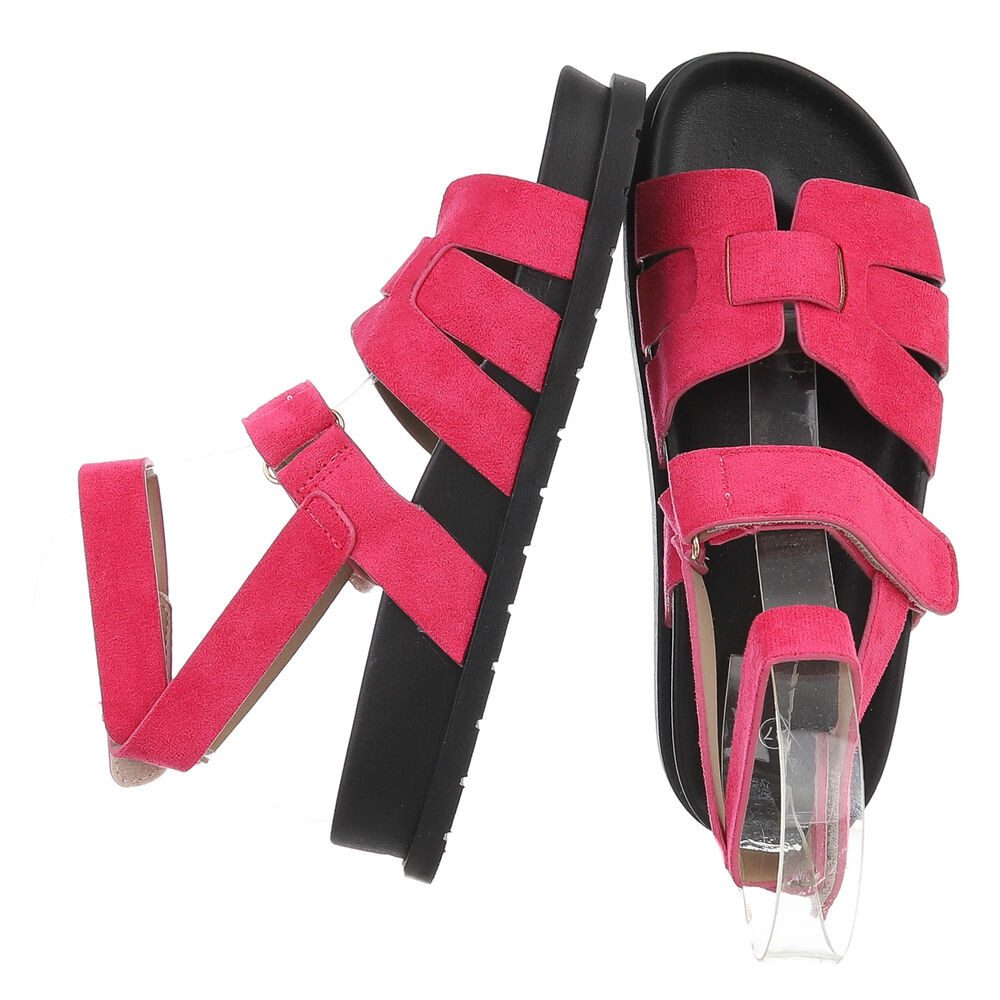 Ital-Design Moderne Damen-Sandalen mit breiten Riemen günstig online kaufen
