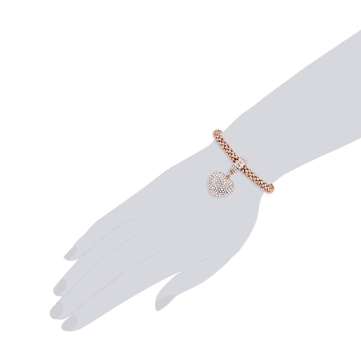Lulu & Jane Armband Herz roségold, mit Herz günstig online kaufen