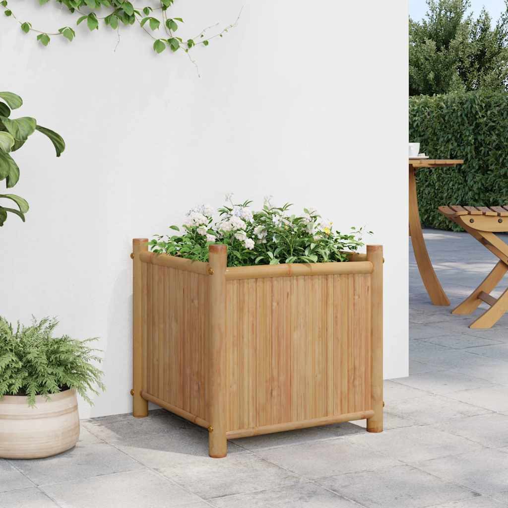 vidaXL Blumentopf Pflanzkübel 40x40x40 cm Bambus günstig online kaufen