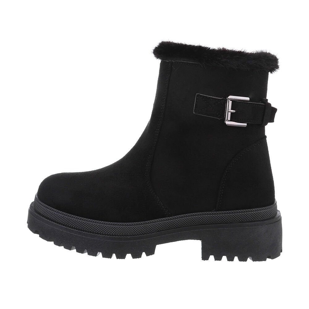 Ital-Design Damen Schnürschuhe Freizeit Plateaustiefelette (84456522) Block günstig online kaufen