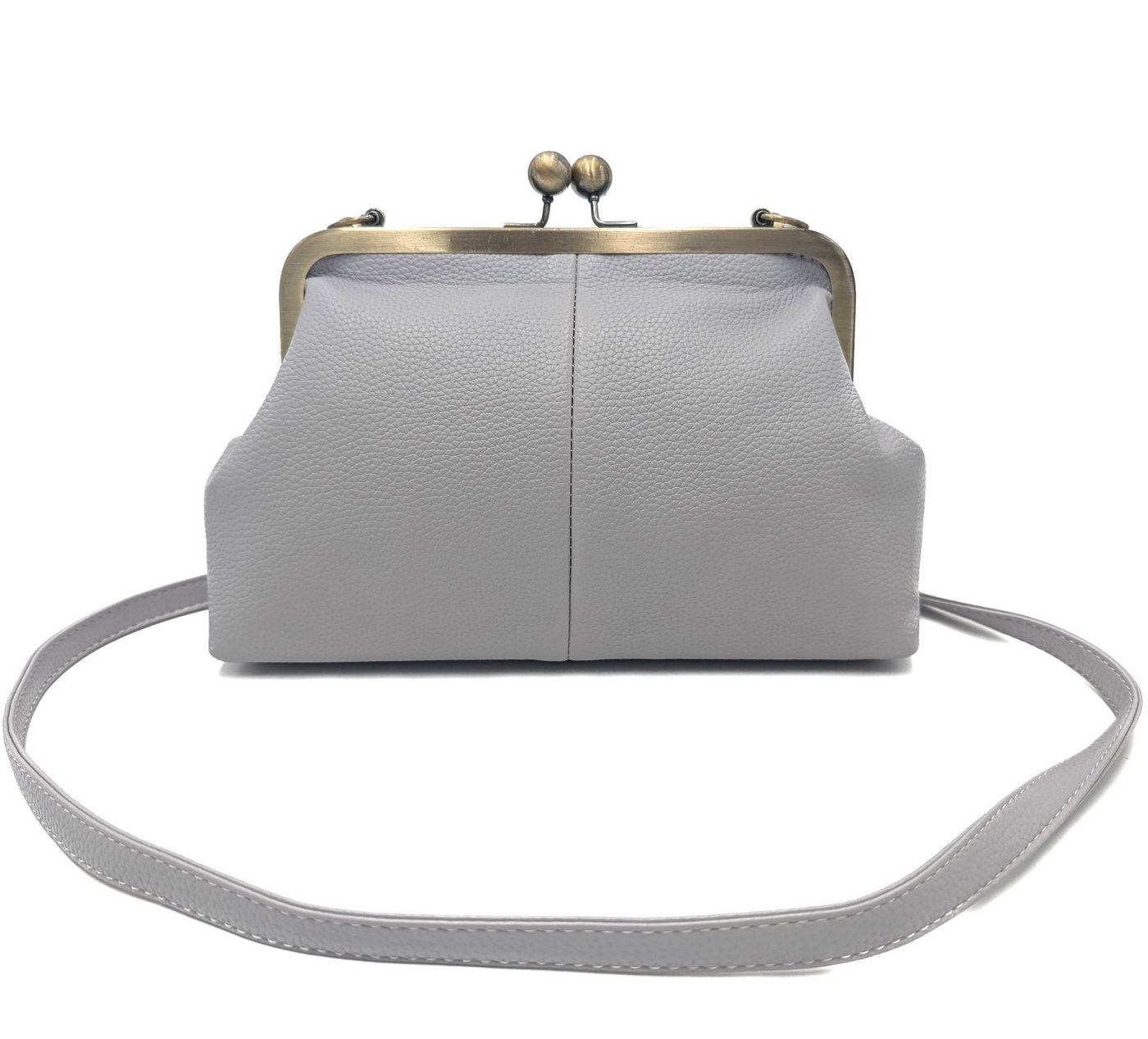 Mera Vellon Umhängetasche Damen Handtasche Novela, Umhängetasche aus veganem Leder und mit Clipverschluss