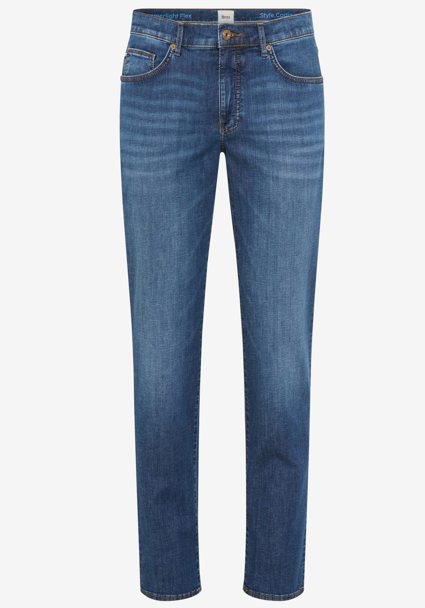 Brax 5-Pocket-Jeans CADIZ Straight Fit Sommerjeans - Stretch