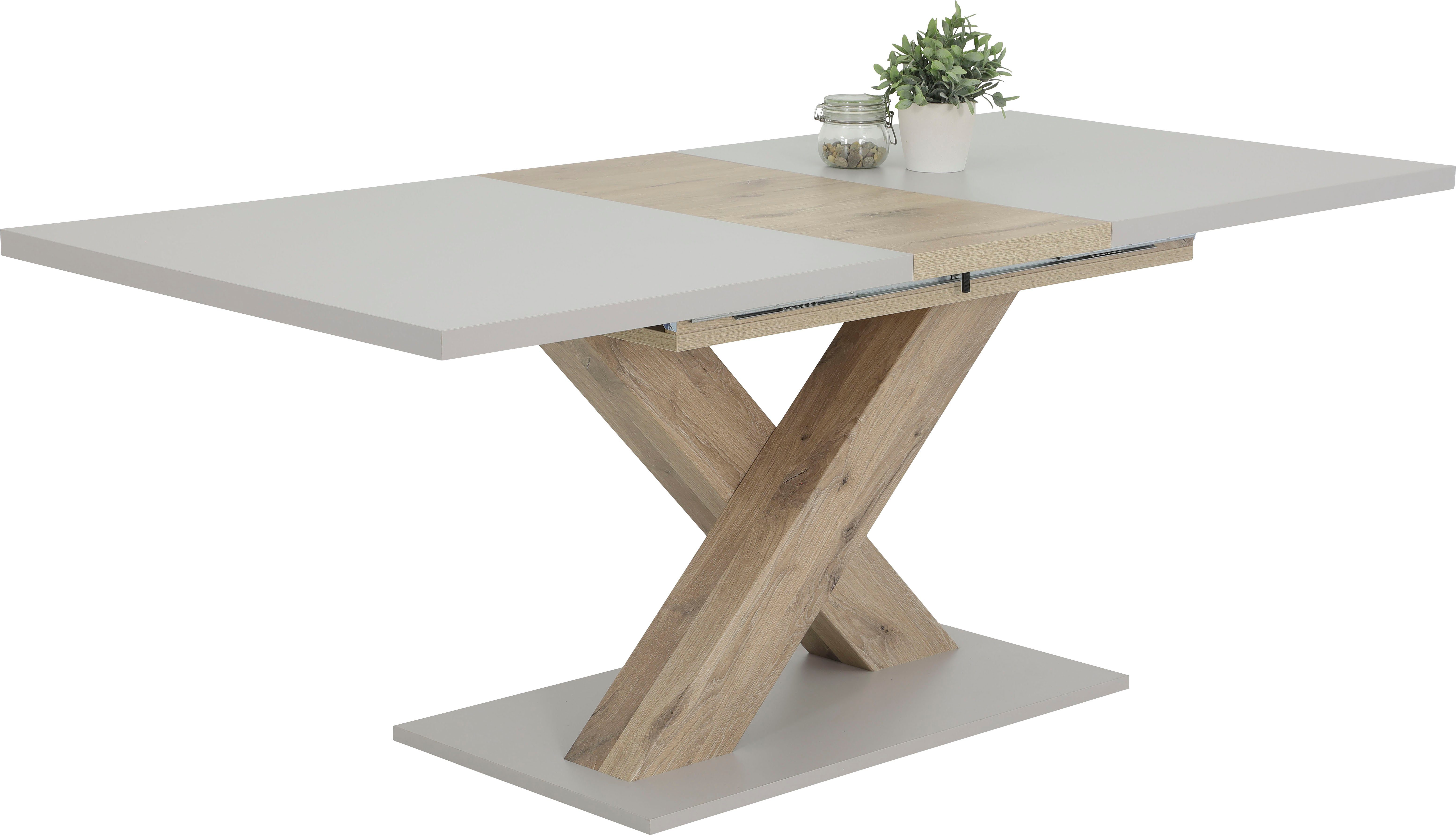 HELA Esstisch Lorena 120-180x80cm - Ausziehtisch Mit Synchronauszug Artisan Dekor