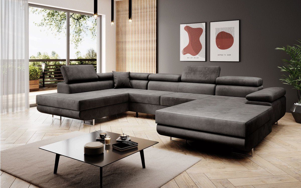 Anthrazit Luxusbetten24 Sofa