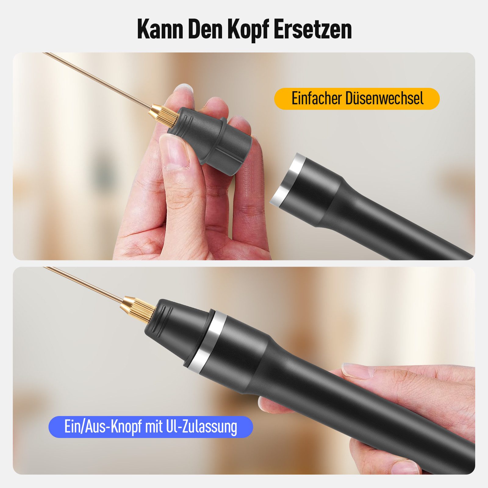 i@home Heißdrahtschneider 3-in-1-Schaumstoffschneider mit Kontrollleuchte, 7-tlg., Elektrischer Schneidestift für Styropor & Schaumstoff – Bild 2 von 5