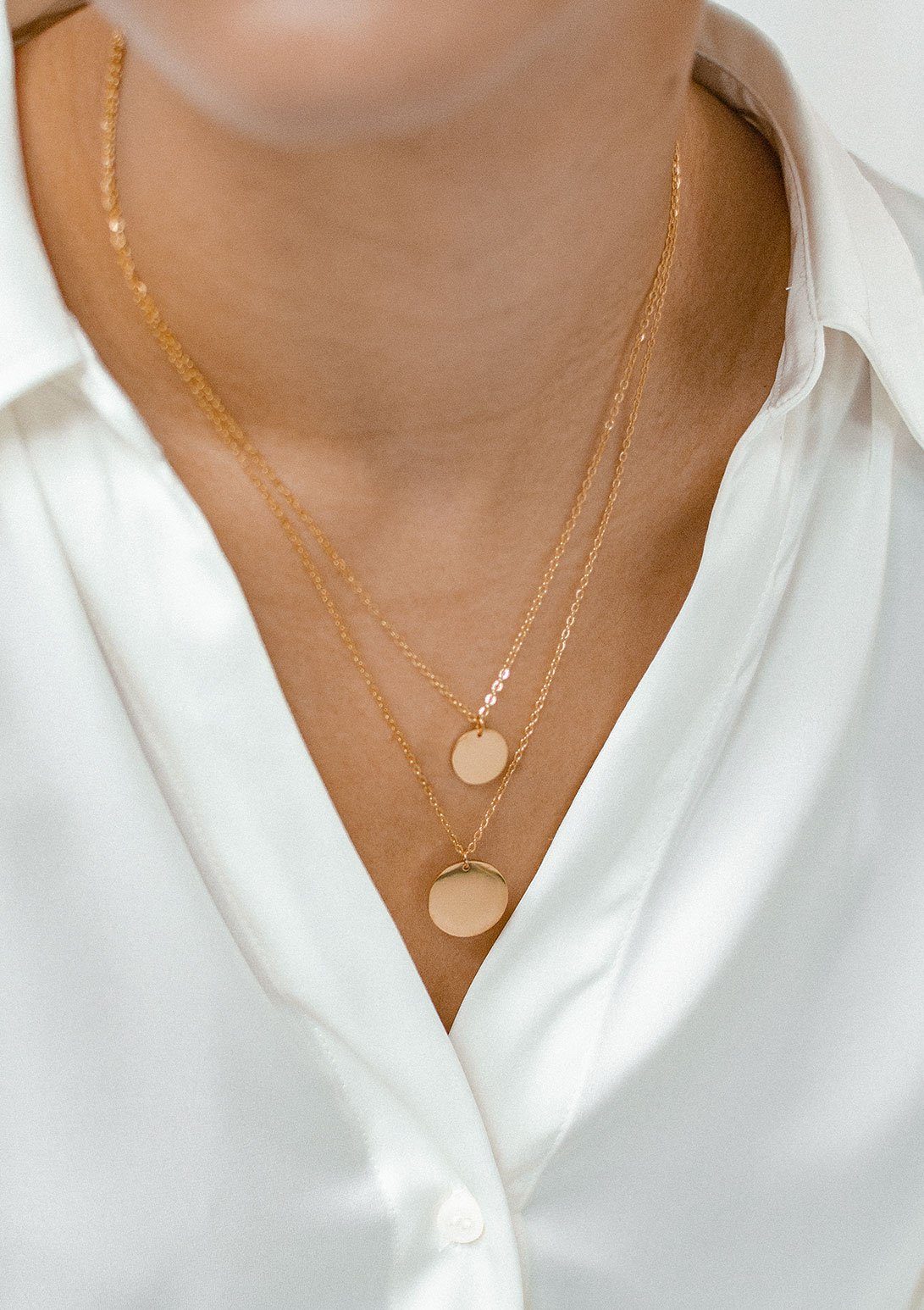 Hey Happiness Kette mit Anhänger 2er Layer Plättchen, wasserfest, Zweireihi günstig online kaufen