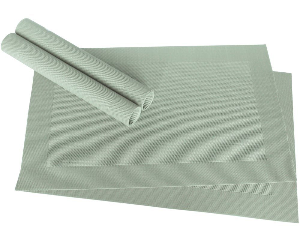 matches21 HOME & HOBBY Platzset Tischset BORDA 4er Grün Pastellgrün Tischun günstig online kaufen