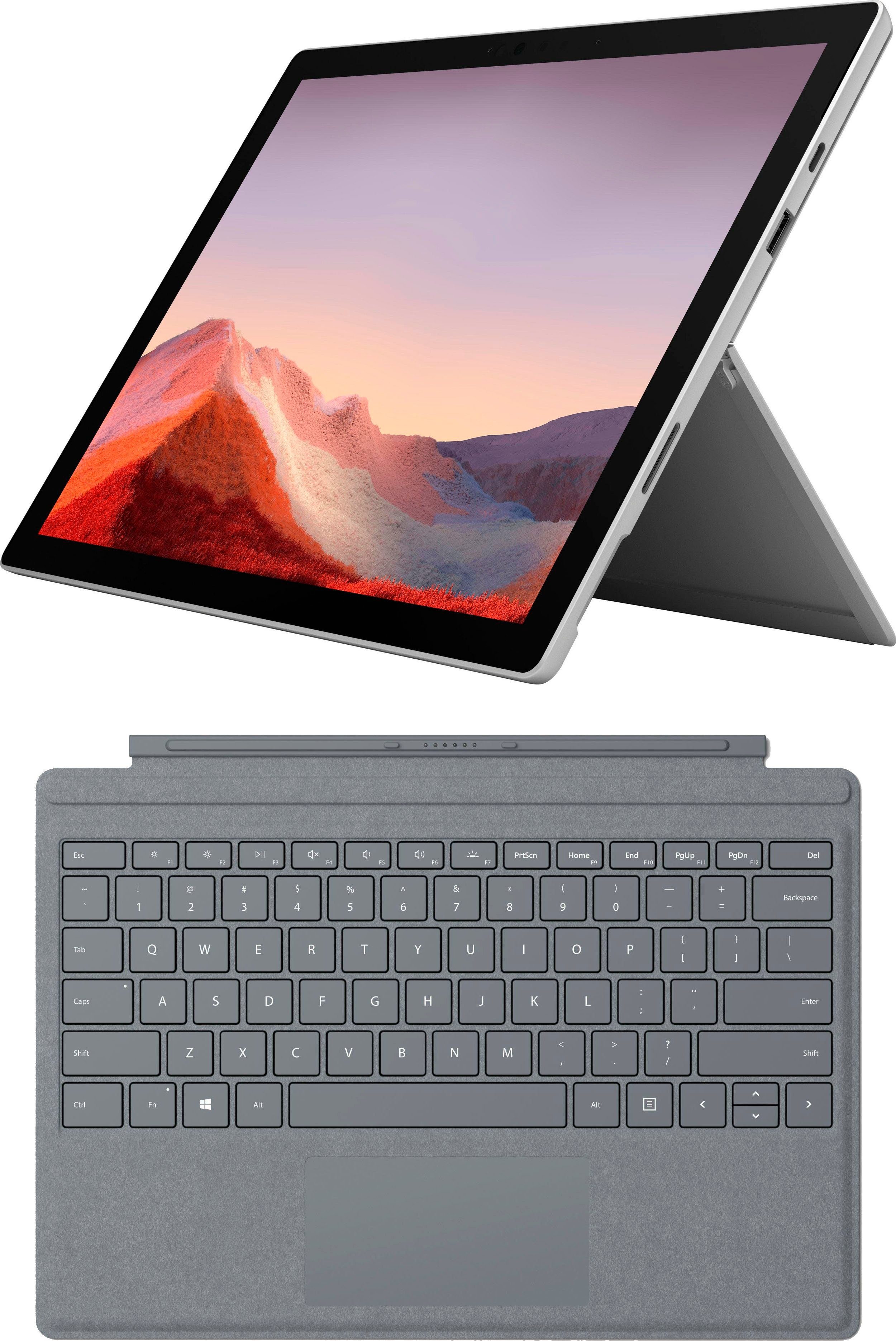 Microsoft MICROSOFT Surface Pro7 + Cover(P) Convertible Notebook (31 cm/12,3  Zoll, Intel Core i7 1065G7, Iris Plus Graphics, 256 GB SSD)