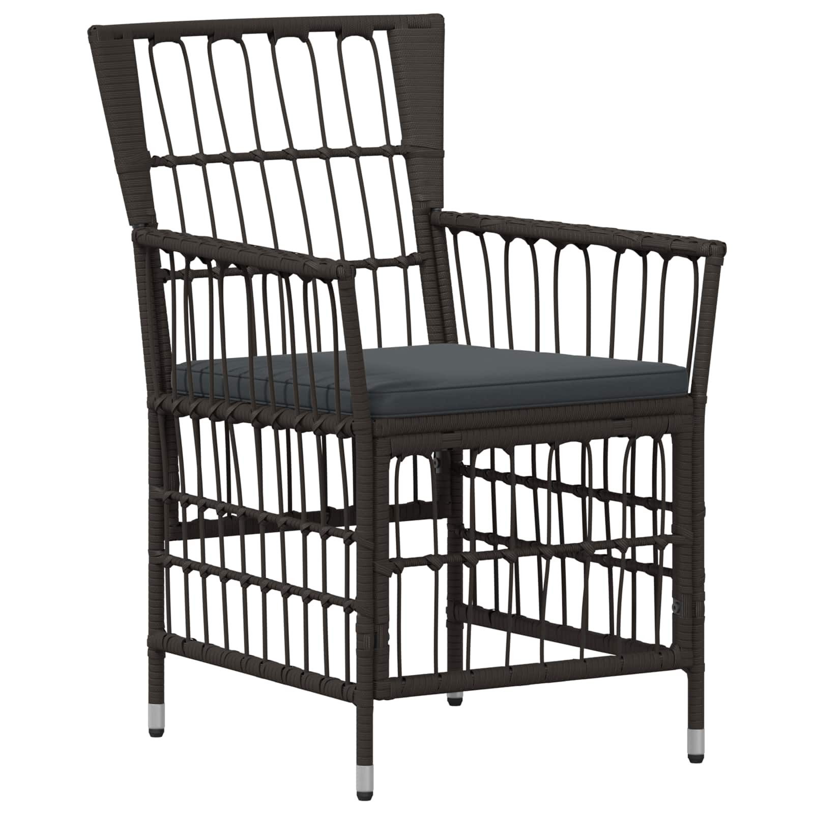 vidaXL Gartenlounge-Set Outdoor-Essgruppe 3 stk. Schwarz Poly-Rattan, (3-tlg)