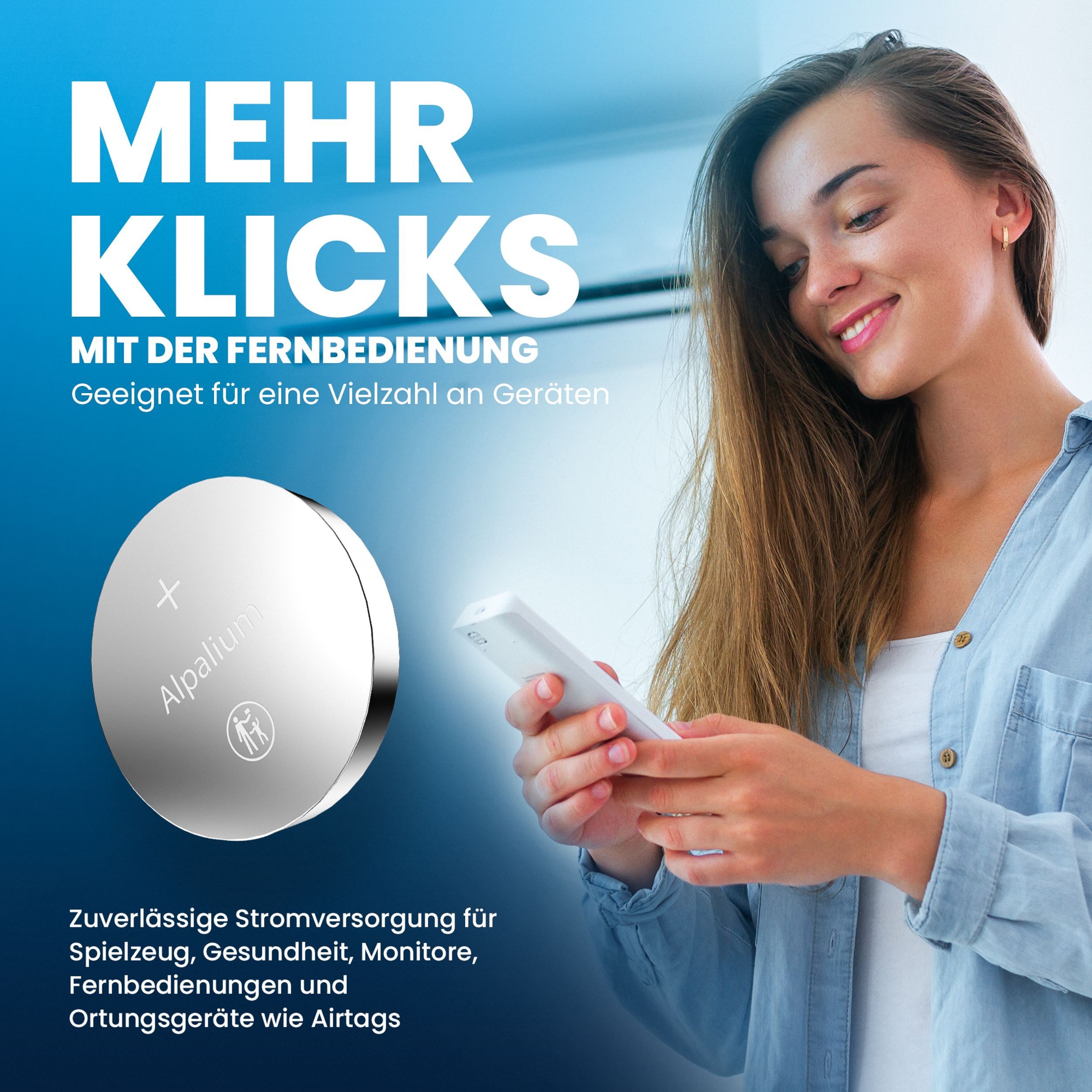 ALPALIUM CR2032 Knopfzellen Batterien 40 Stück Alpalium Sparset Knopfzelle, (3V V), Lithium, lange Lagerfähigkeit, umweltfreundlich verpackt, Sparset