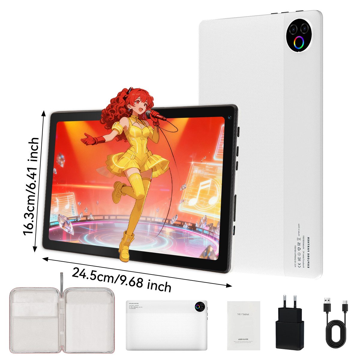 BUFO 10 Zoll 5-Core Android 15, 1280x800 IPS HD, 64GB, 5G WiFi Tablet (10", 64 GB, Andorid, 2,4G/5G WiFi, Tablet mit Blaulichtfilter, Kindersicherung, Widevine L1)