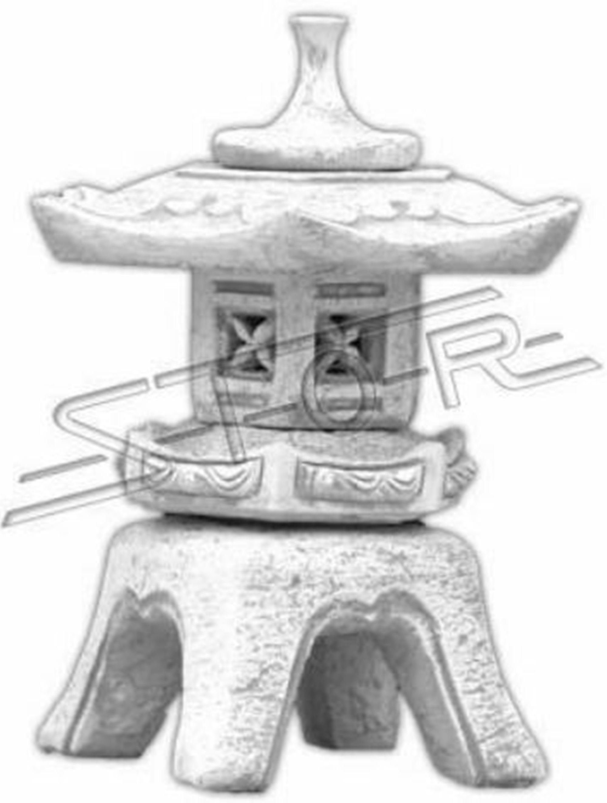 JVmoebel Skulptur Blumen Japanischer Garten Terrasse Statue Figur 607 Haus Deko