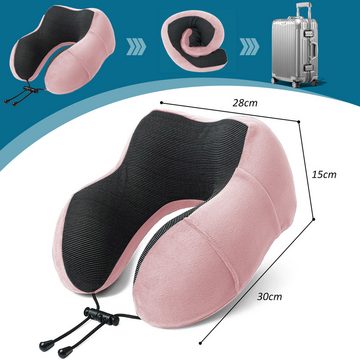 CALIYO Nackenkissen Nackenkissen, Nackenhörnchen Memory Foam, Ergonomisch Gestaltetes Reisekissen, Nackenkissen Reise