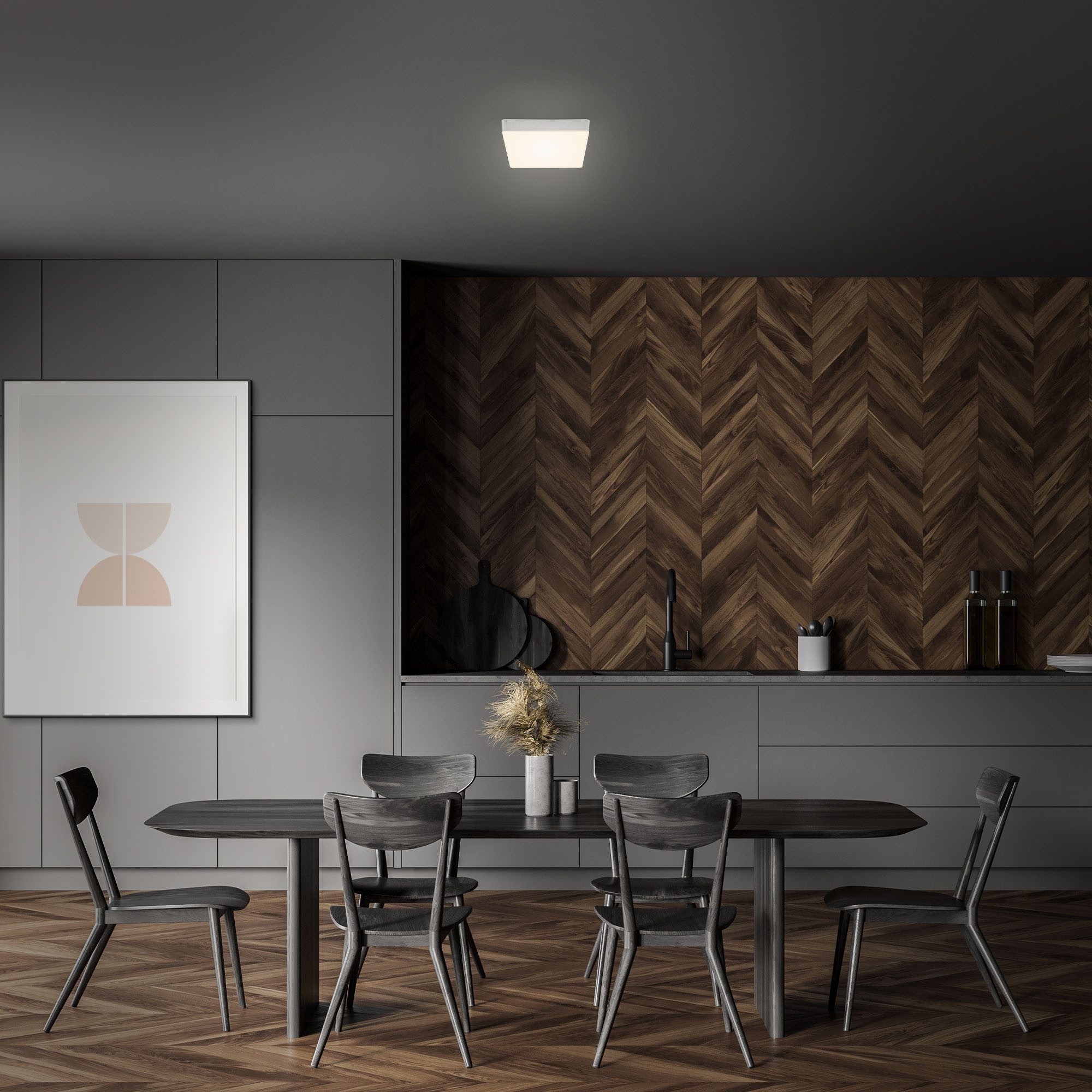 Briloner Leuchten Aufbauleuchte Flame, LED fest integriert günstig online kaufen