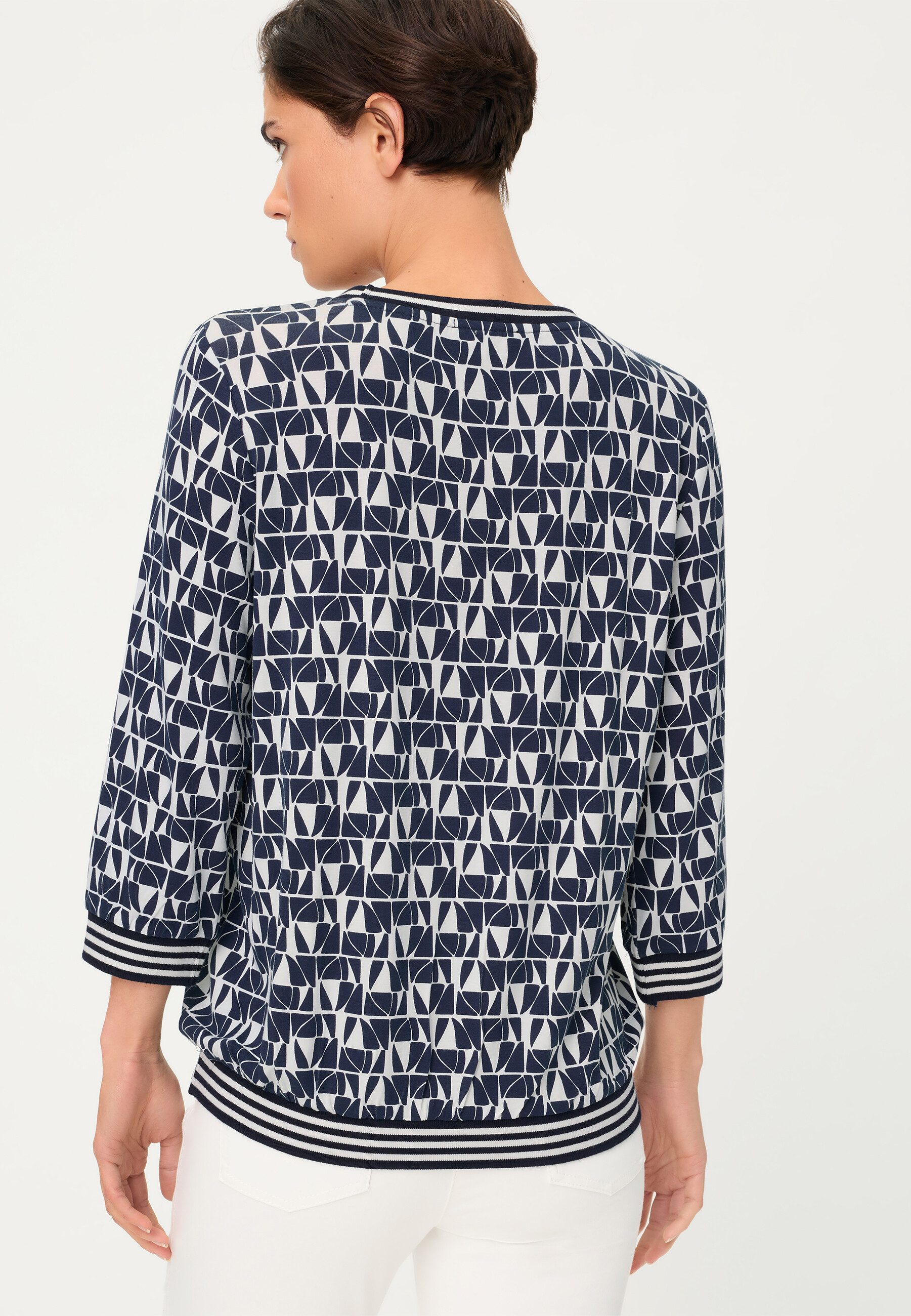 Olsen T-Shirt Shirt mit Allover-Dessin