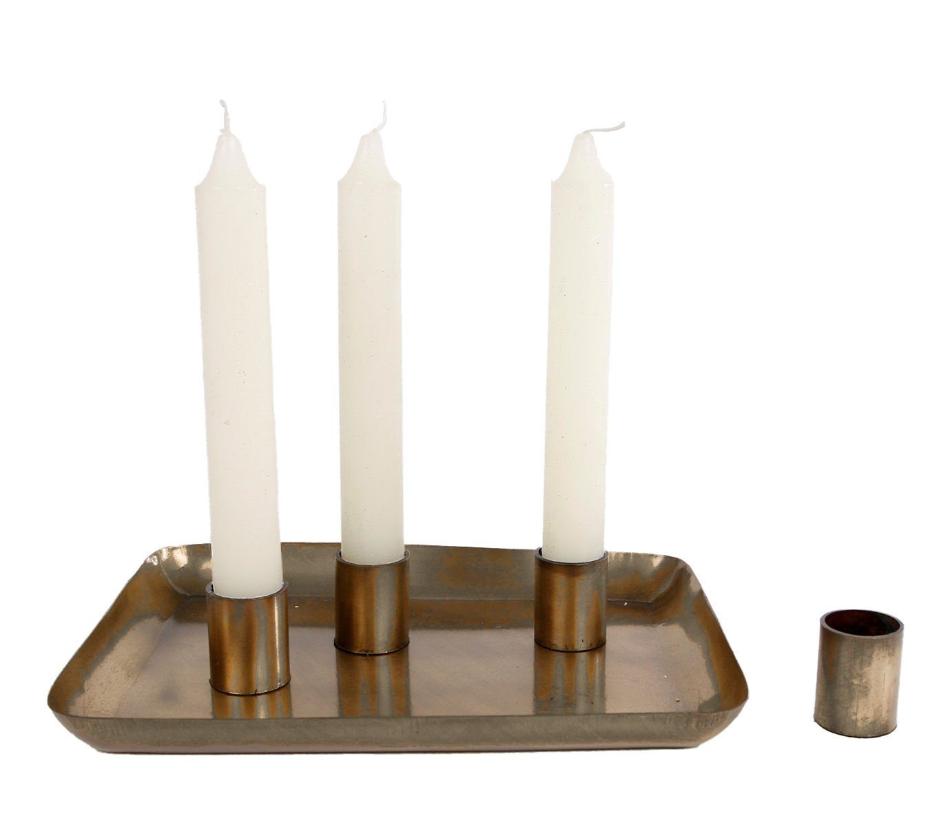 Spetebo Kerzenständer x für Metall - cm 20 Kerzenständer 15 Stabkerzen