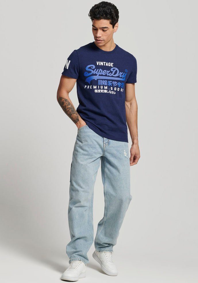 Superdry Midnight T-Shirt VL Blue Grit TEE