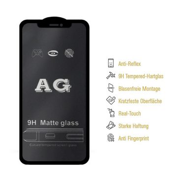 Protectorking Schutzfolie 1x 9H Panzerglas für iPhone 12 Pro MATT ANTI-REFLEX ENTSPIEGELT Schutz, (1-Stück), ENTSPIEGELT