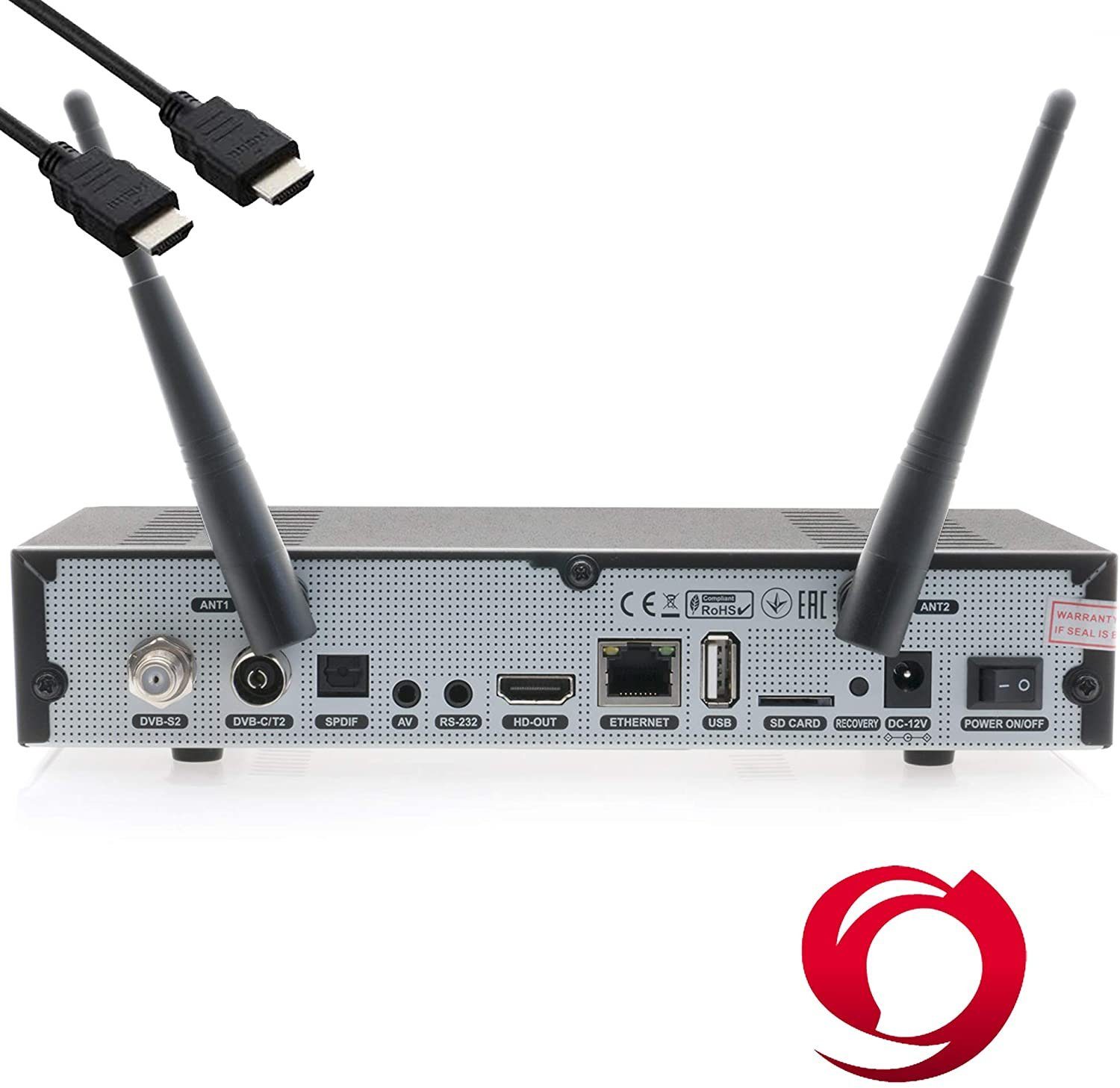 OCTAGON SF8008 HDD 4K UHD DVB-S2X Combo Linux E2 SAT-Receiver Receiver & DVB-C/T2 + 1TB