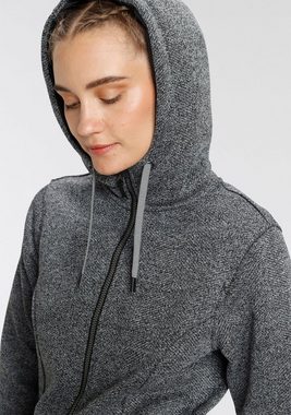 Polarino Wirkmantel aus kuscheligem Fleece in Strickoptik