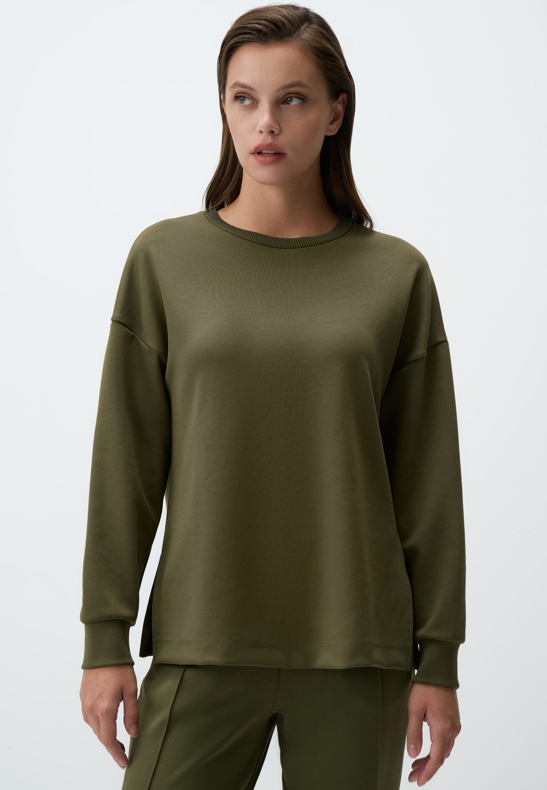 Jimmy Key Sweatshirt Rundhalsausschnitt Langärmlig Oversized günstig online kaufen