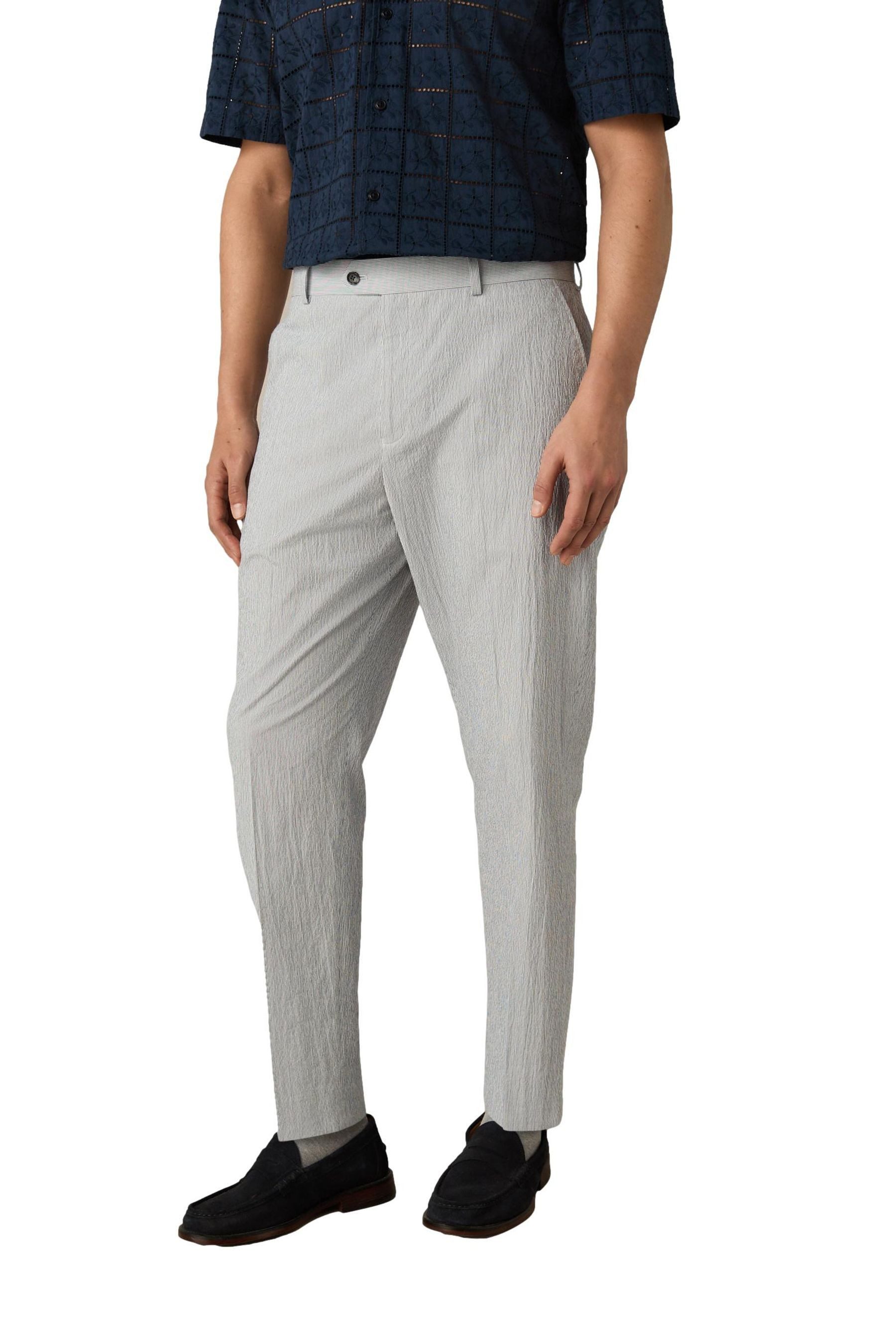 Next Anzughose Slim Fit Seersucker-Anzughose mit günstig online kaufen
