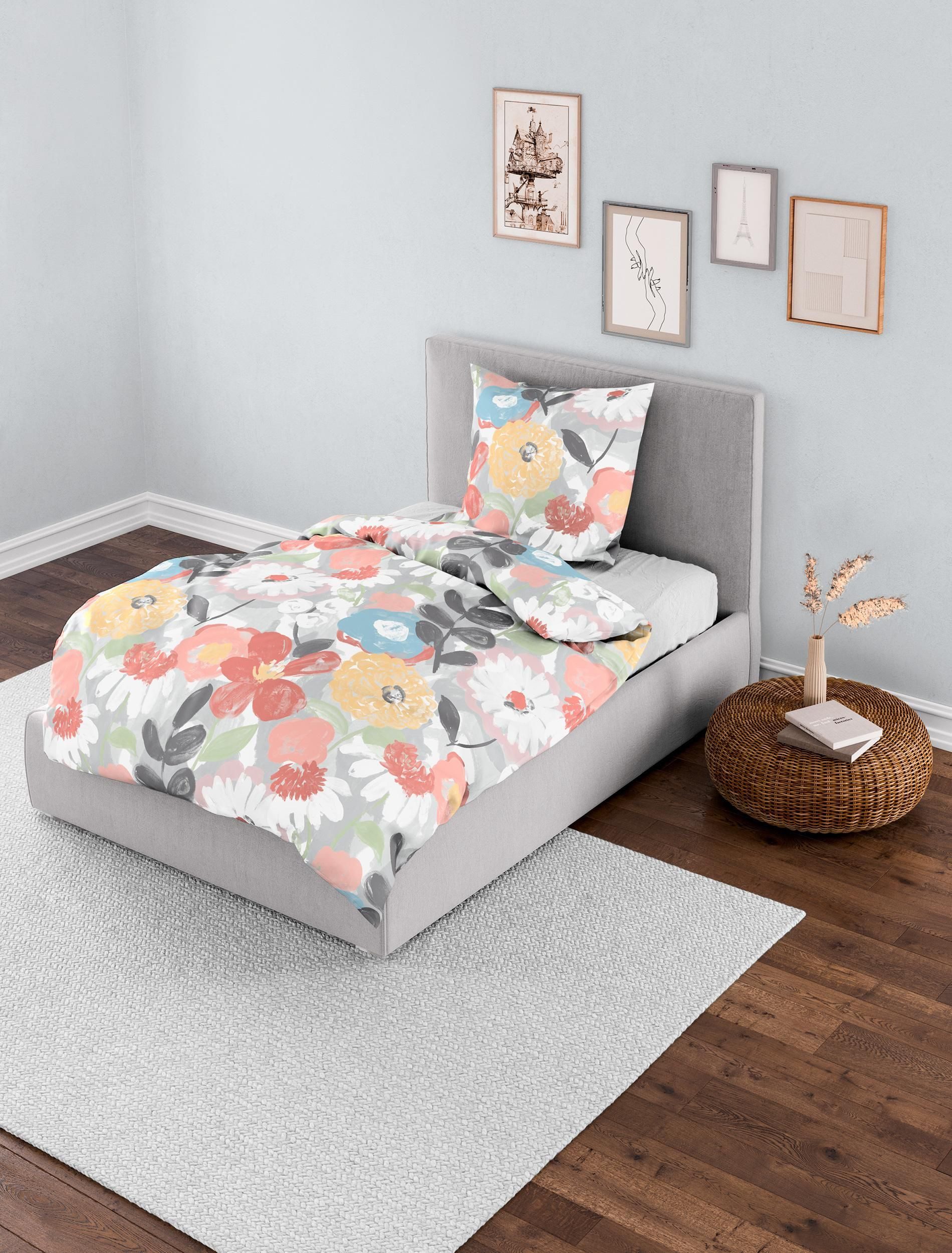 BIERBAUM Bettwäsche BIERBAUM Bettwäsche Mako-Satin bunt günstig online kaufen
