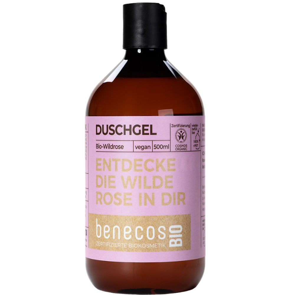 Benecos Duschgel Wildrose, 500 ml