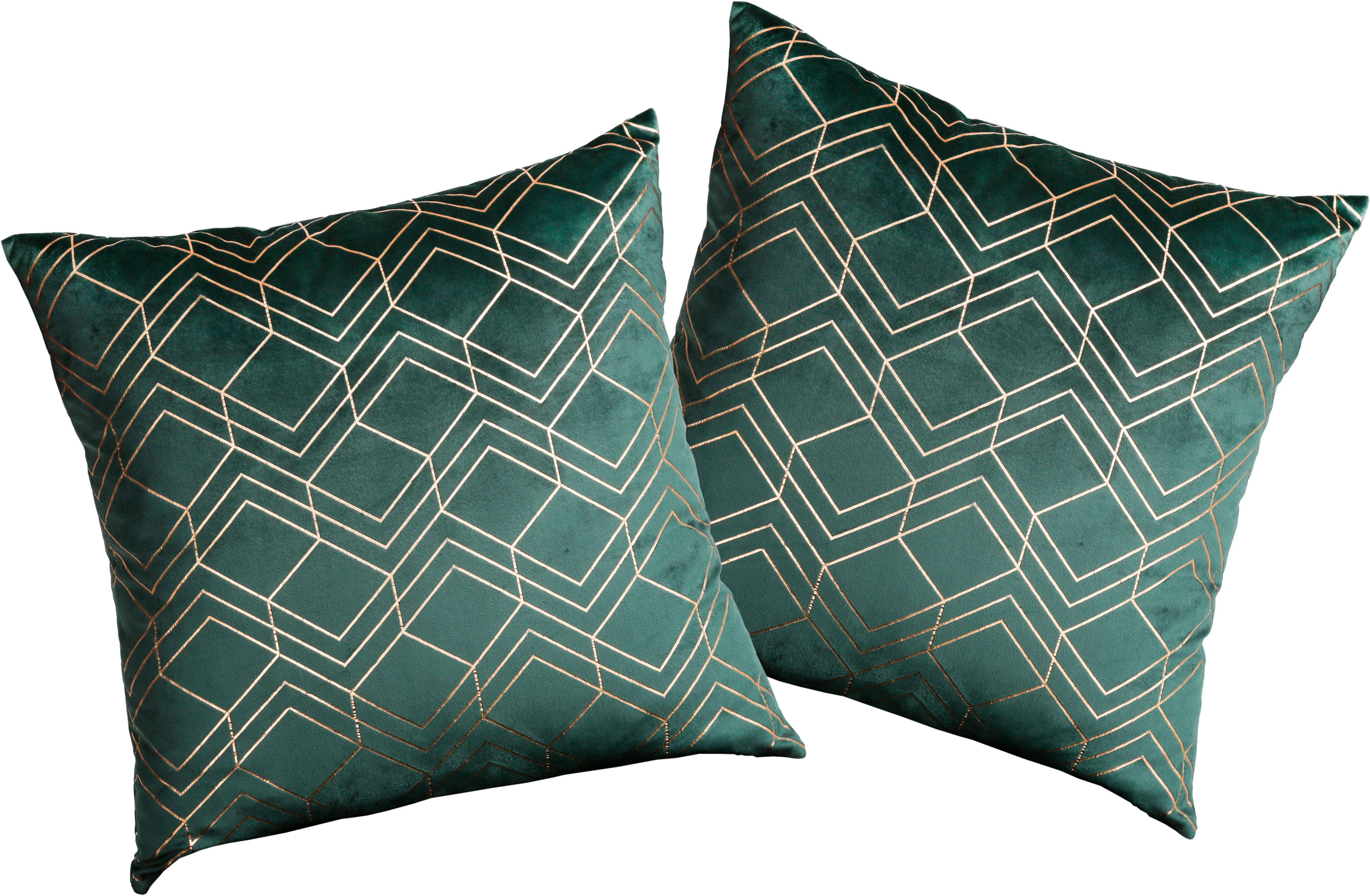 my home Dekokissen Velvet Foil, Kissenhüllen, günstig online kaufen