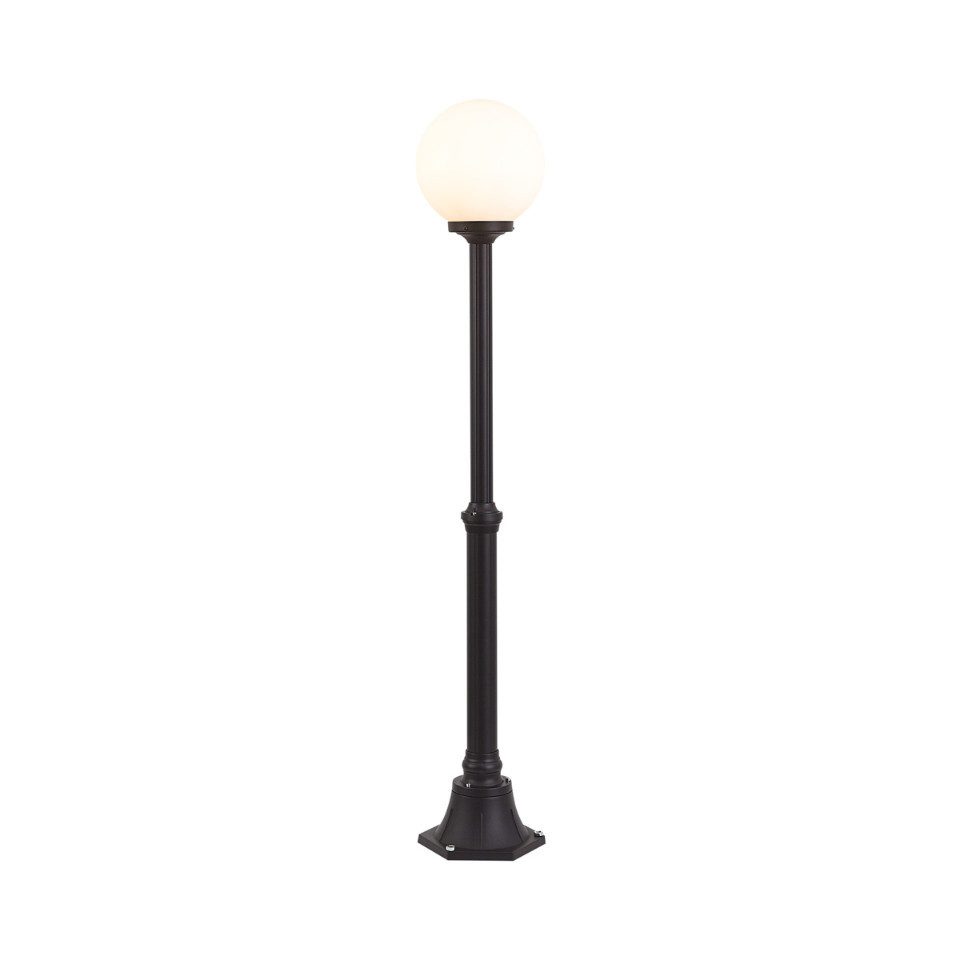 Qazqa Außen-Stehlampe Champs, ohne Leuchtmittel, Kaltweiß, QAZQA Außen­poller­leuchte, e27, Schwarz, Aluminium, classic-antique