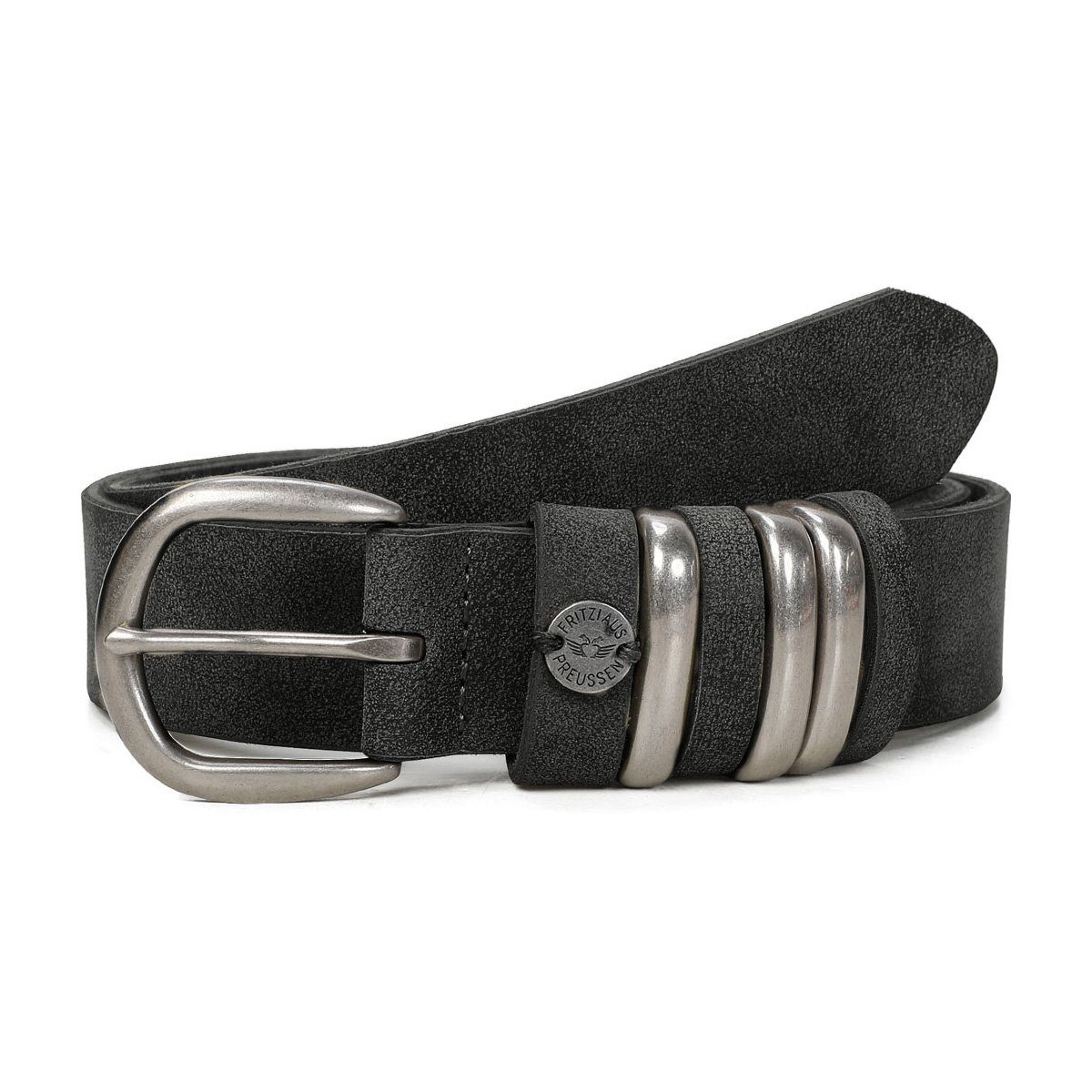 Kaia Preußen Vintage Belt aus Idol Black Ledergürtel Gürtel Fritzi Frauen Damen