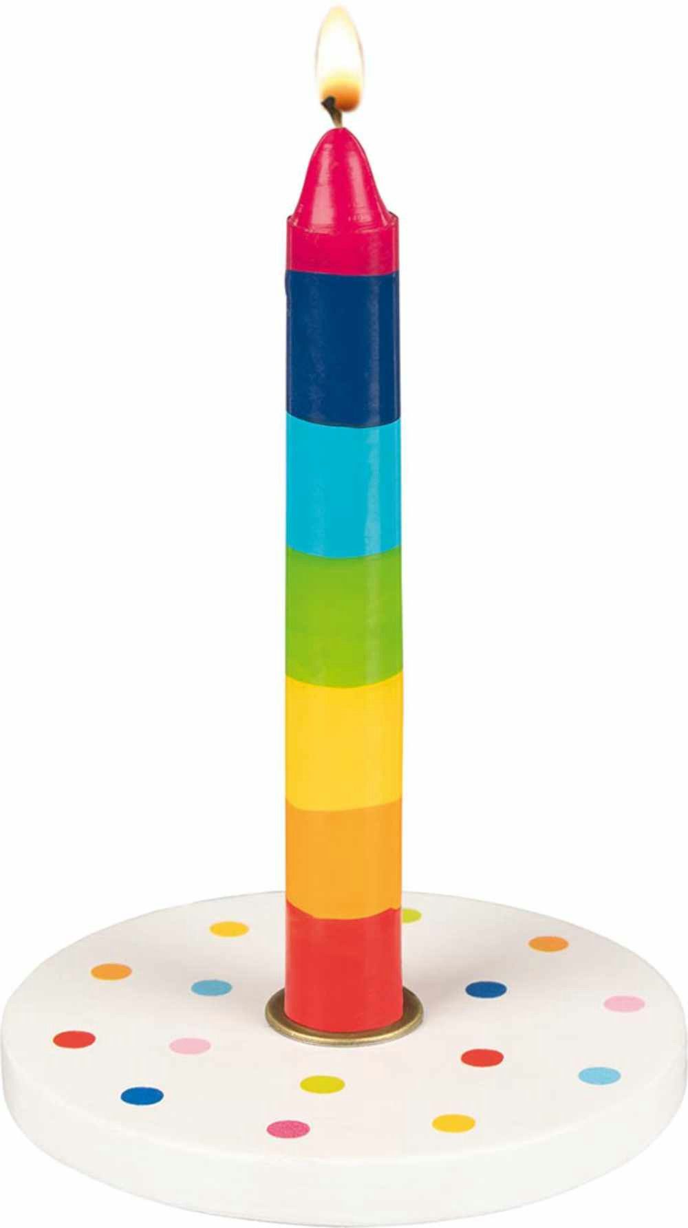 goki Kerzenhalter Kerzenhalter Konfetti (1 St), Geschenk zur Babyparty, Geburt, Taufe