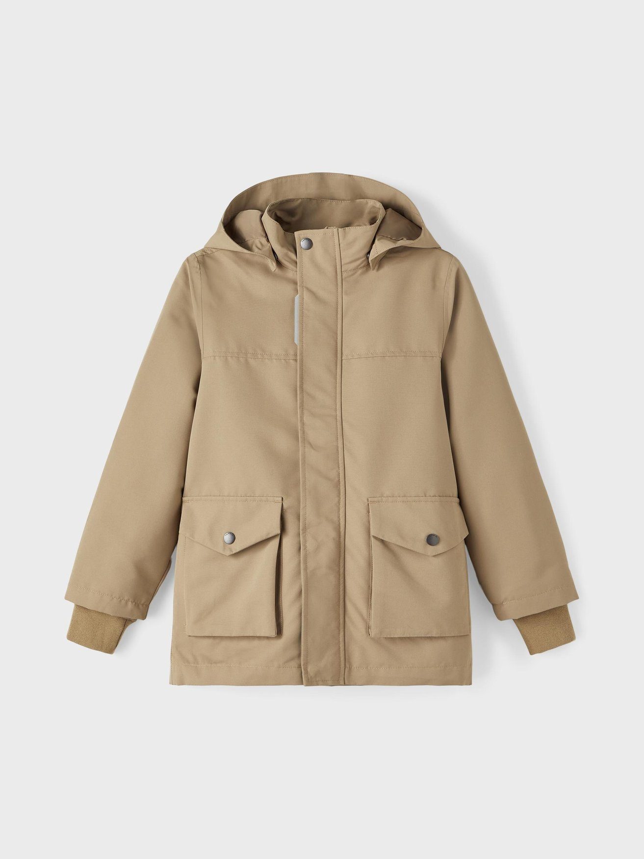 Kapuze Name It Braun 5749 mit in NKMMALEX Abnehmbarer Jacke Regenjacke