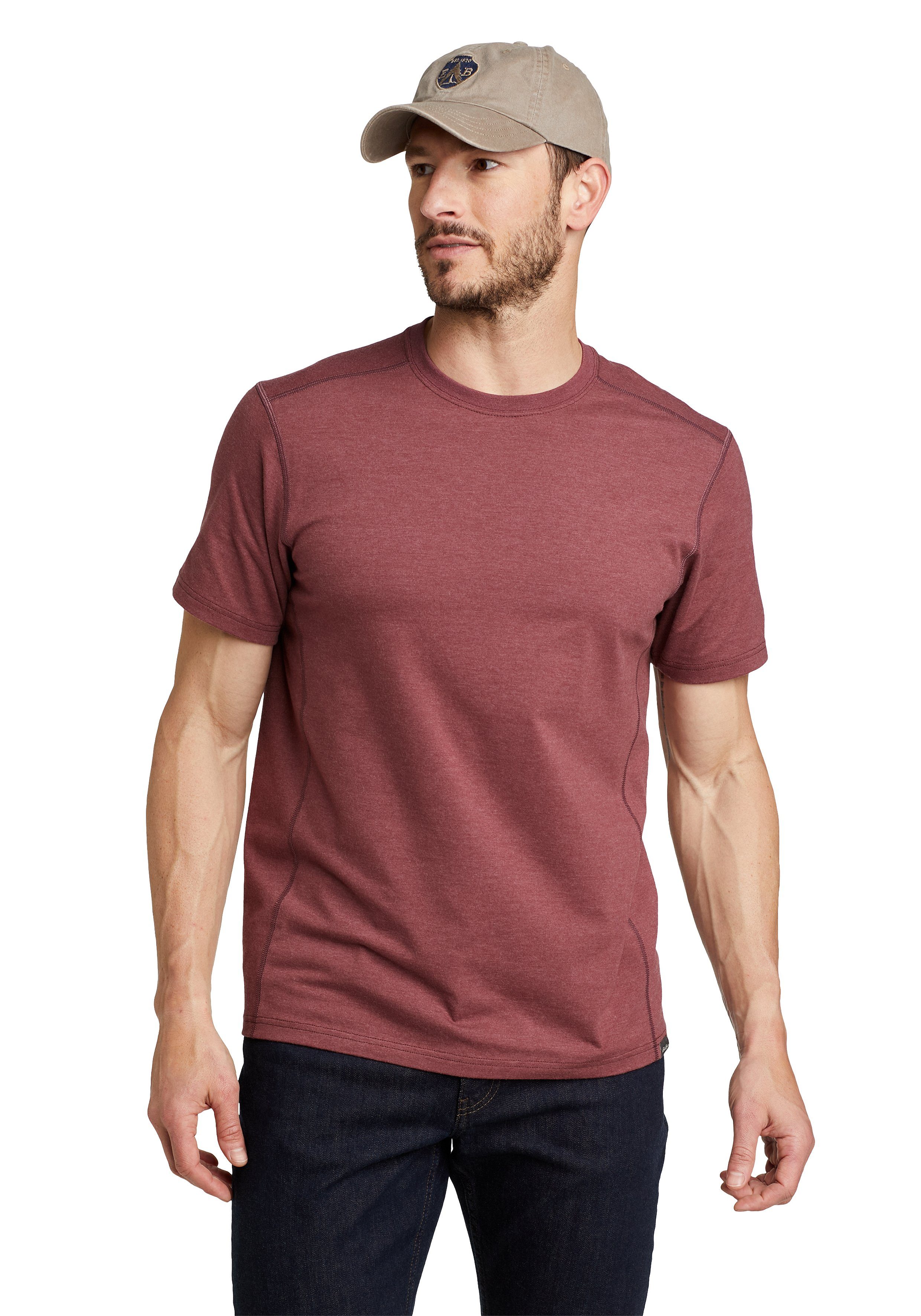 Eddie Bauer T-Shirt Adventurer mit recyceltem Polyester Holunderbeere